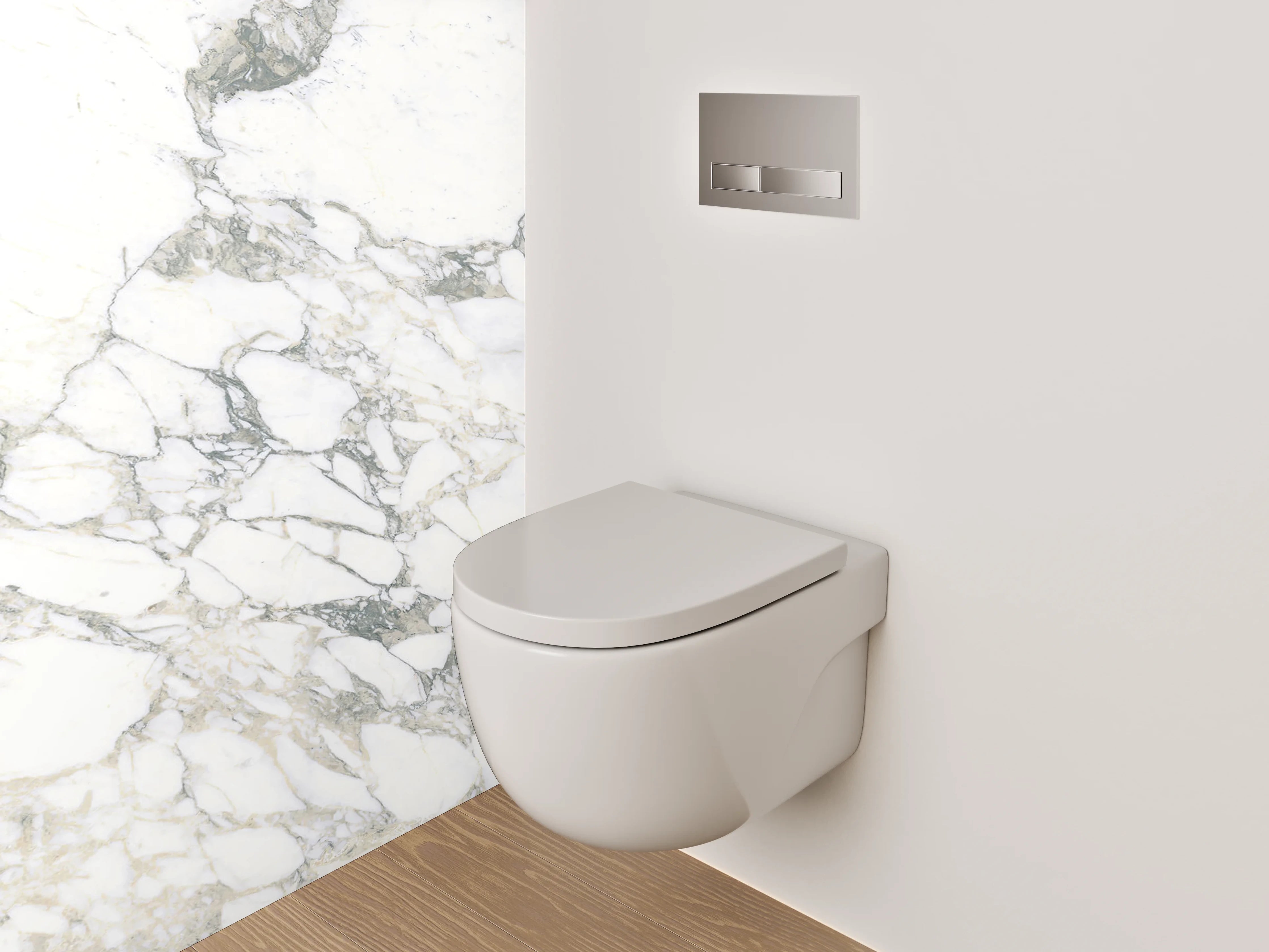 WC-Rückwand - Edler Marmor Look weiß-grau