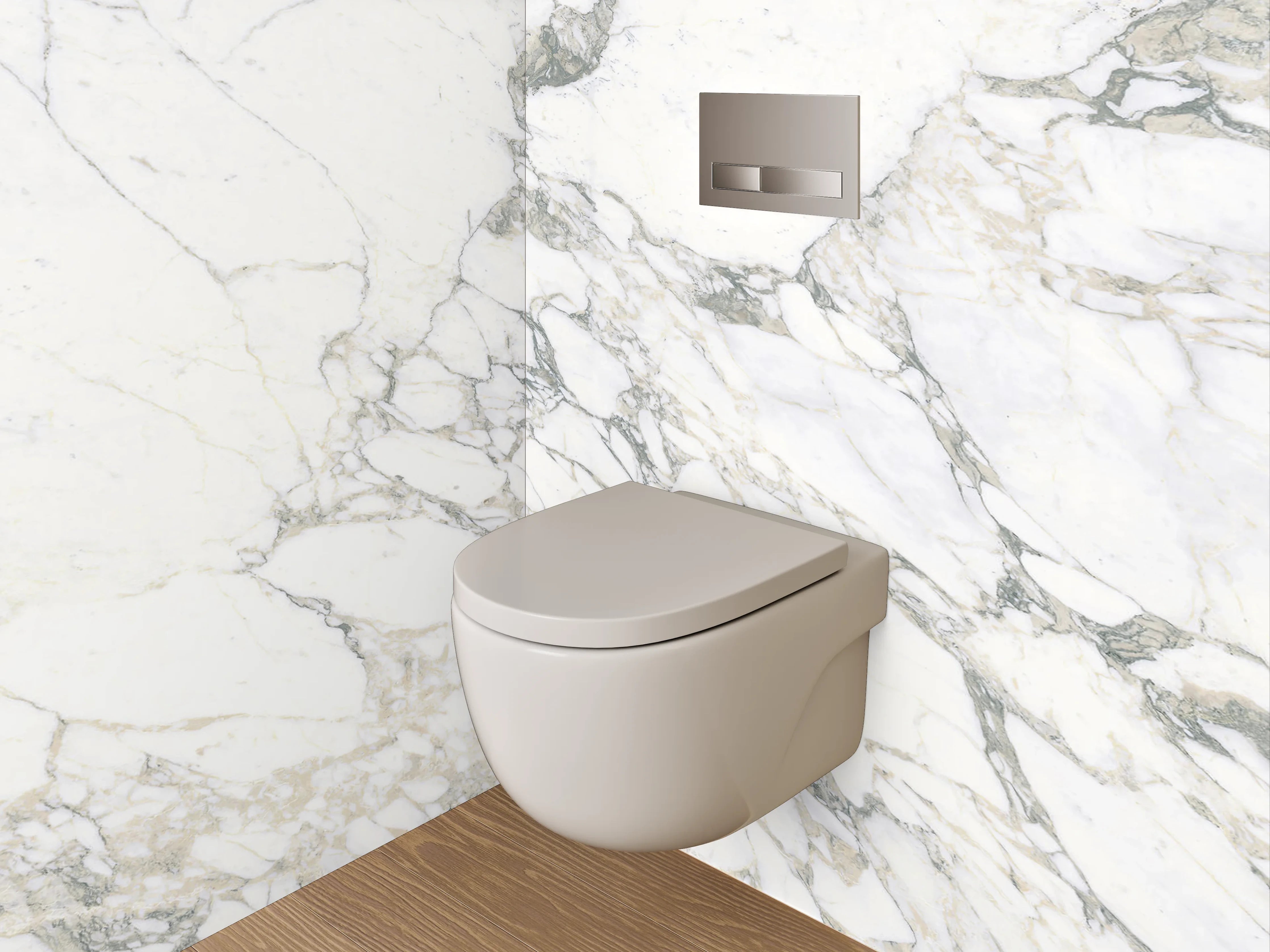 WC-Rückwand - Edler Marmor Look weiß-grau