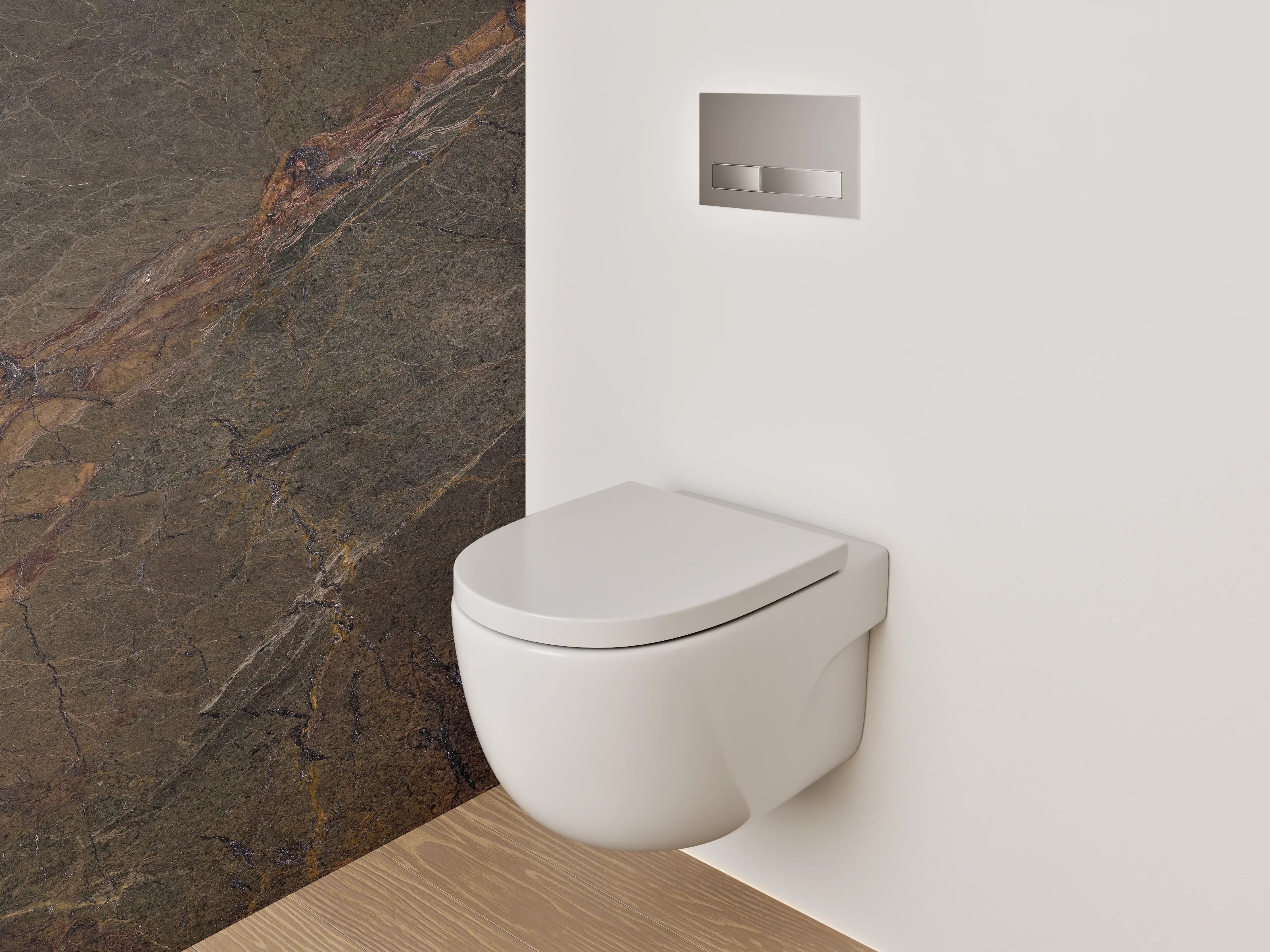 WC-Rückwand - Edler brauner Naturstein-Look