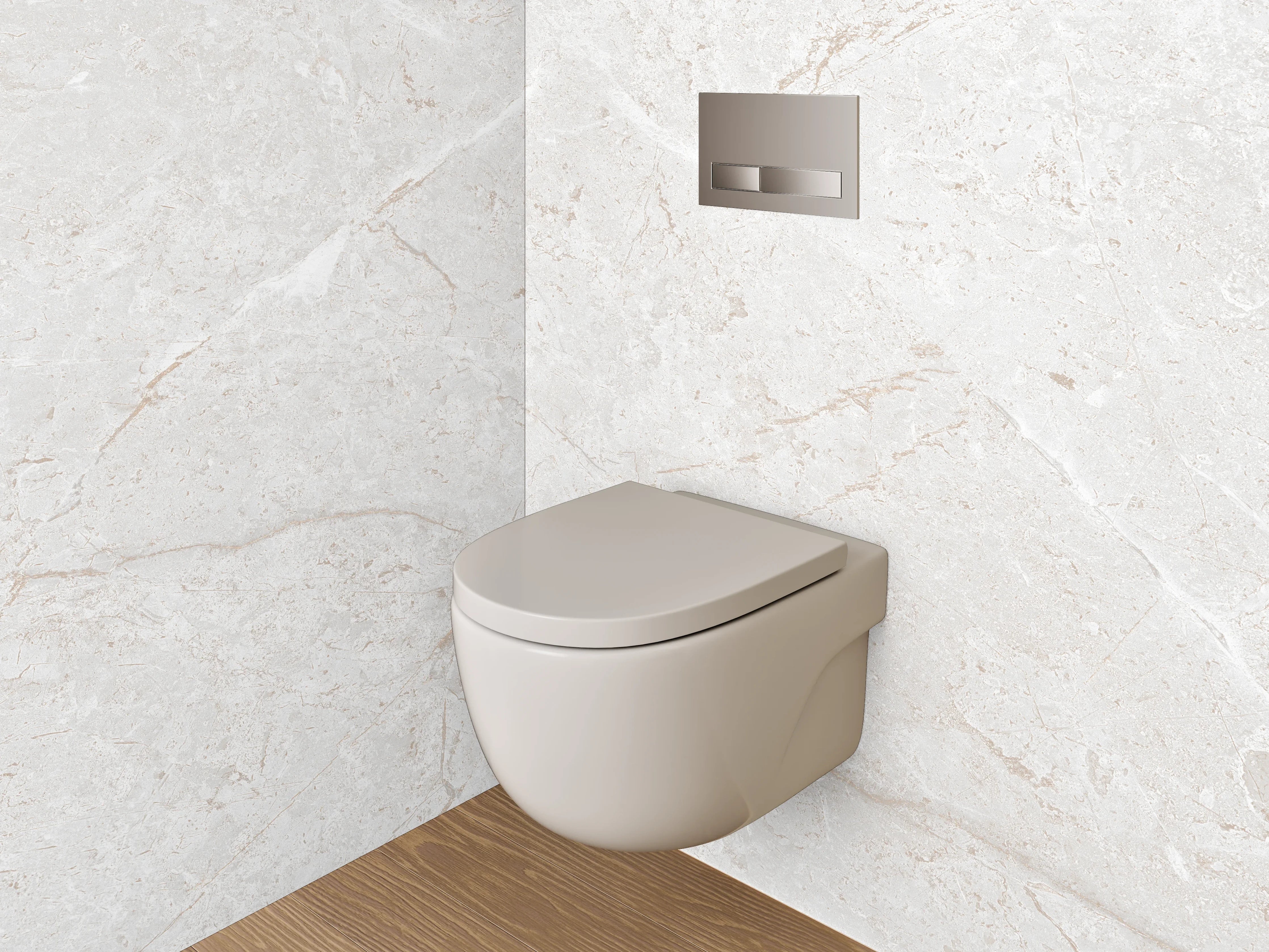 WC-Rückwand - Edler weißer Marmor Look