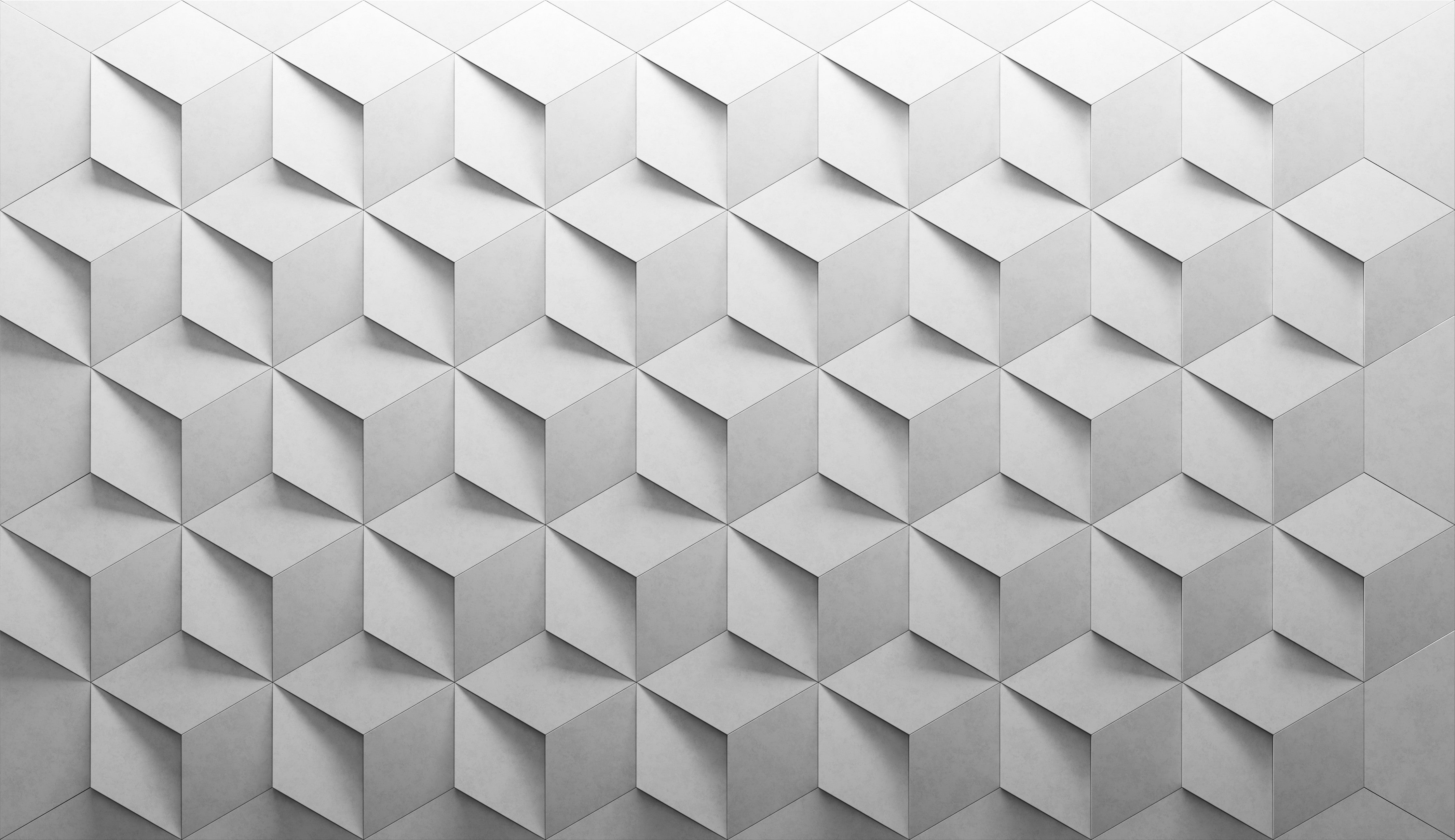 WC-Rückwand-Edles 3D-Würfelmuster in Weiß und Grau