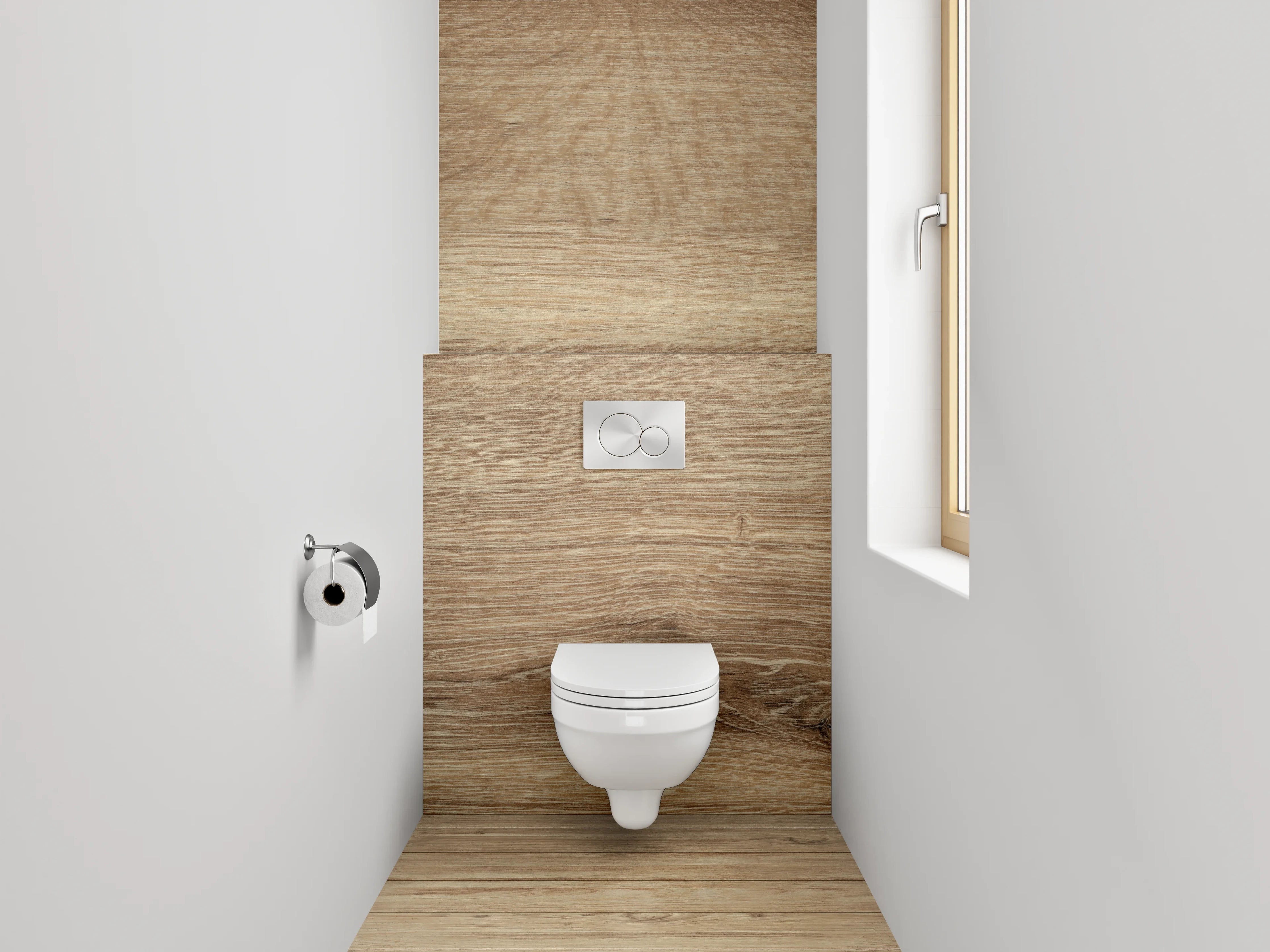 WC-Rückwand - Eiche Holzoptik Dekorplatte