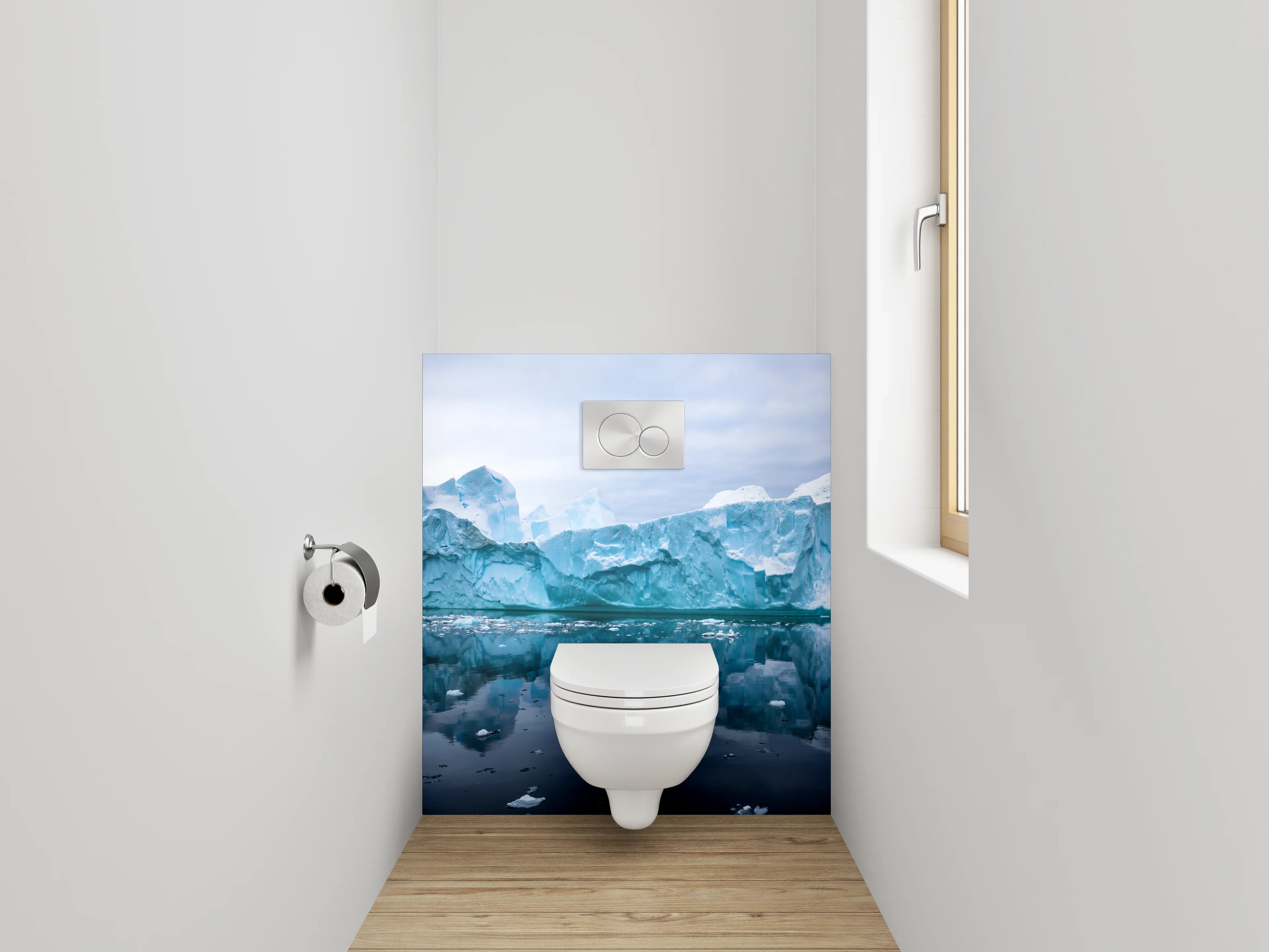 WC-Rückwand - Eisberg Spiegelung Fotoprint