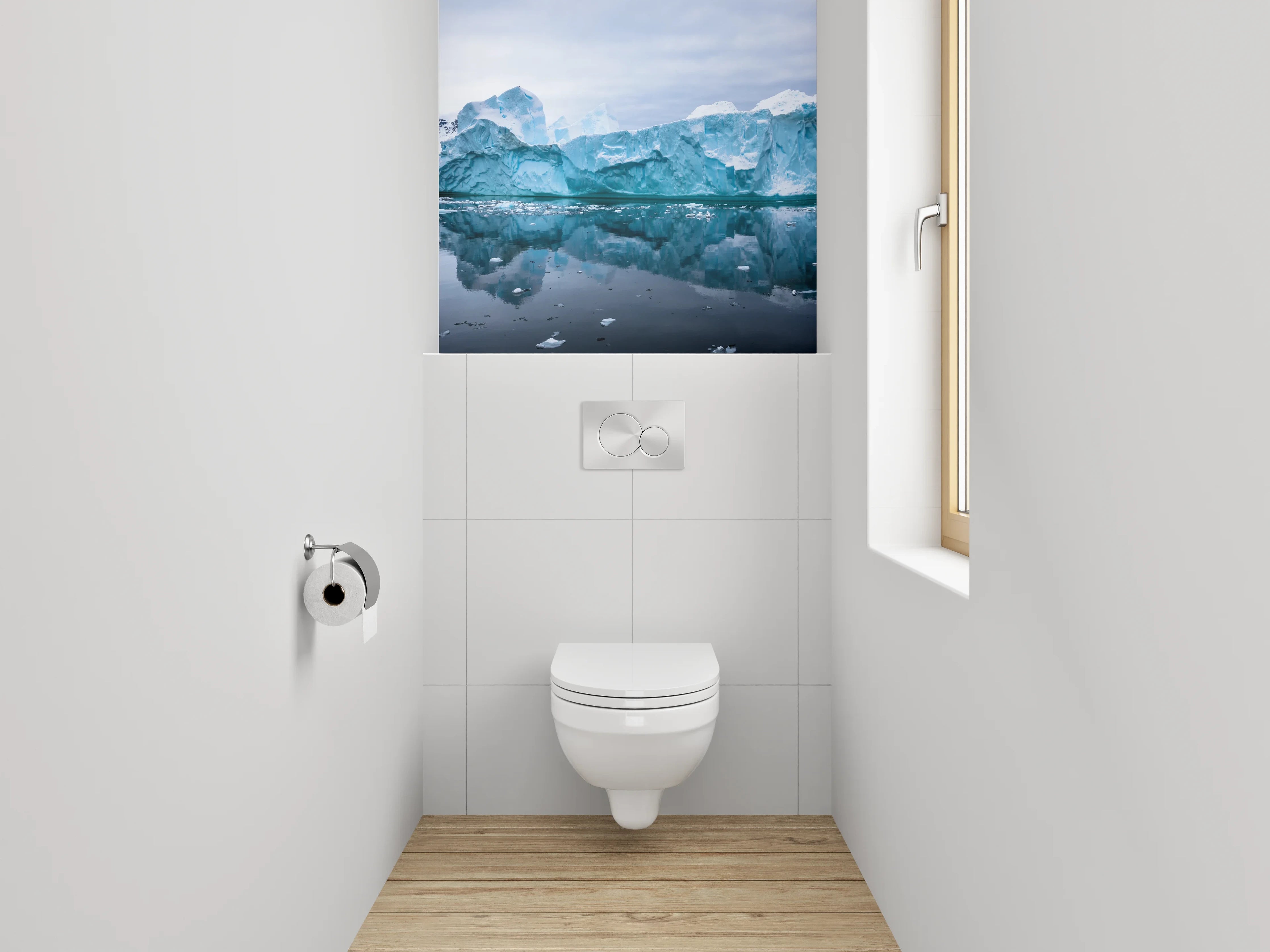WC-Rückwand - Eisberg Spiegelung Fotoprint