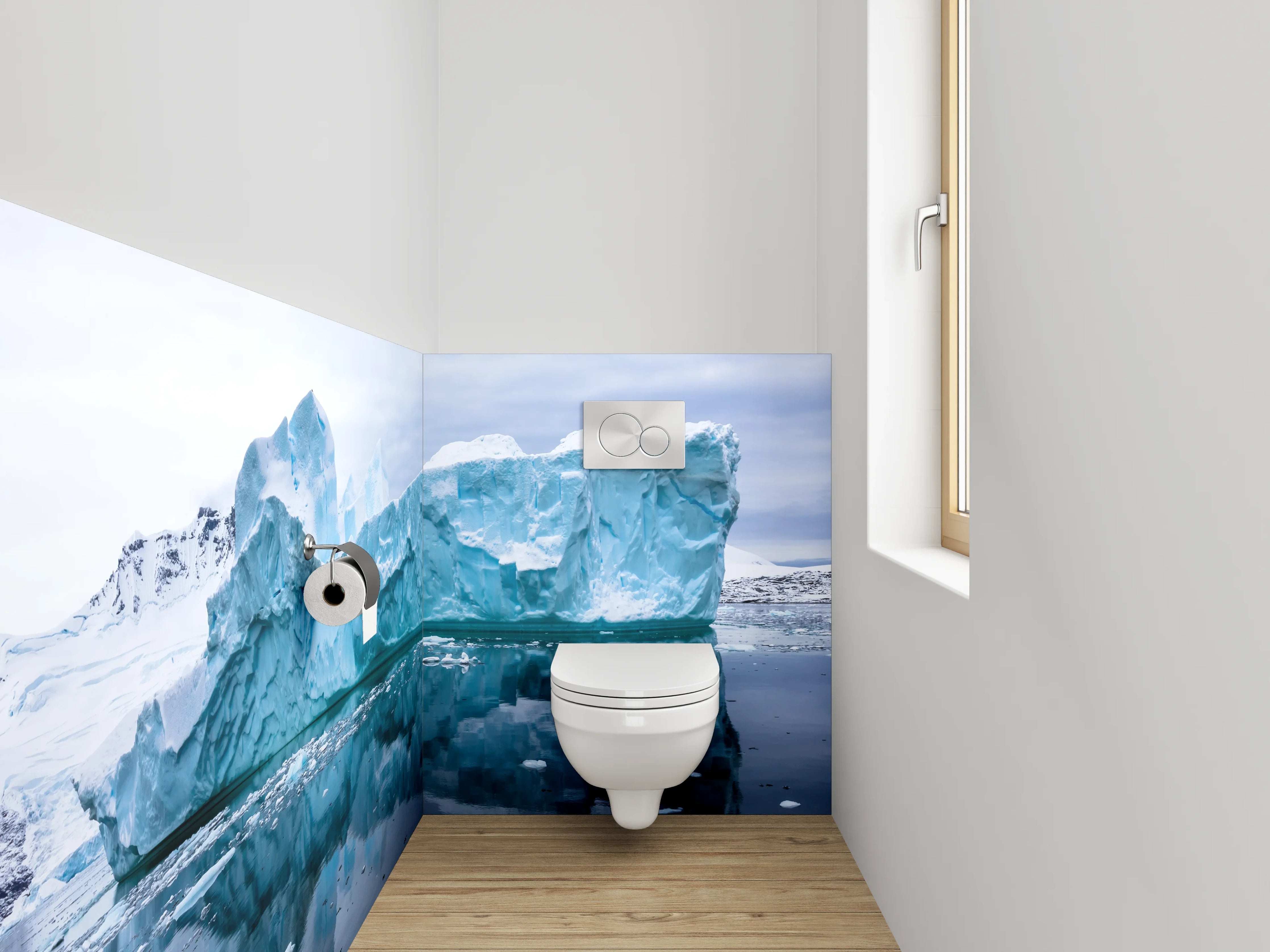 WC-Rückwand - Eisberg Spiegelung Fotoprint