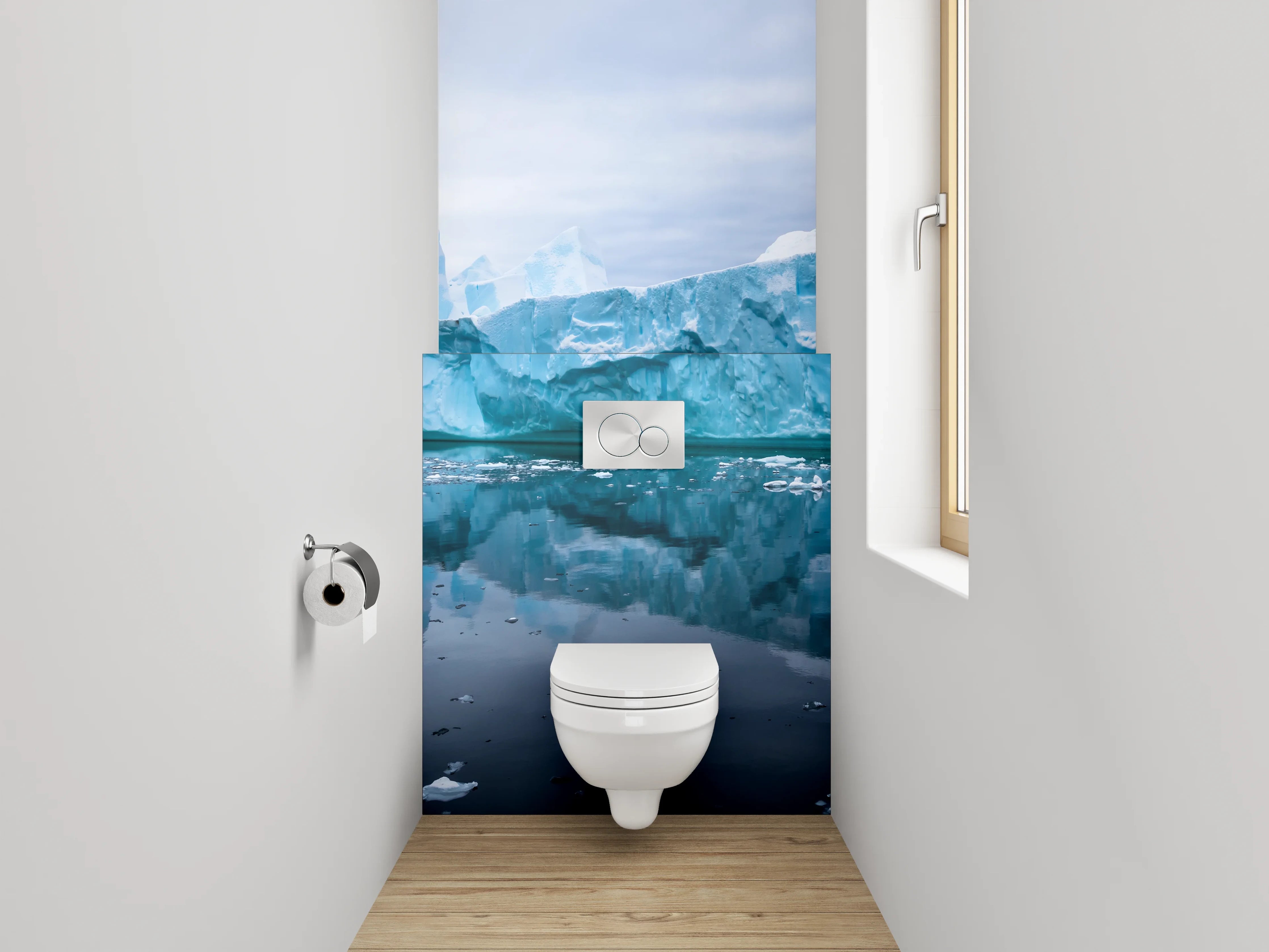 WC-Rückwand - Eisberg Spiegelung Fotoprint