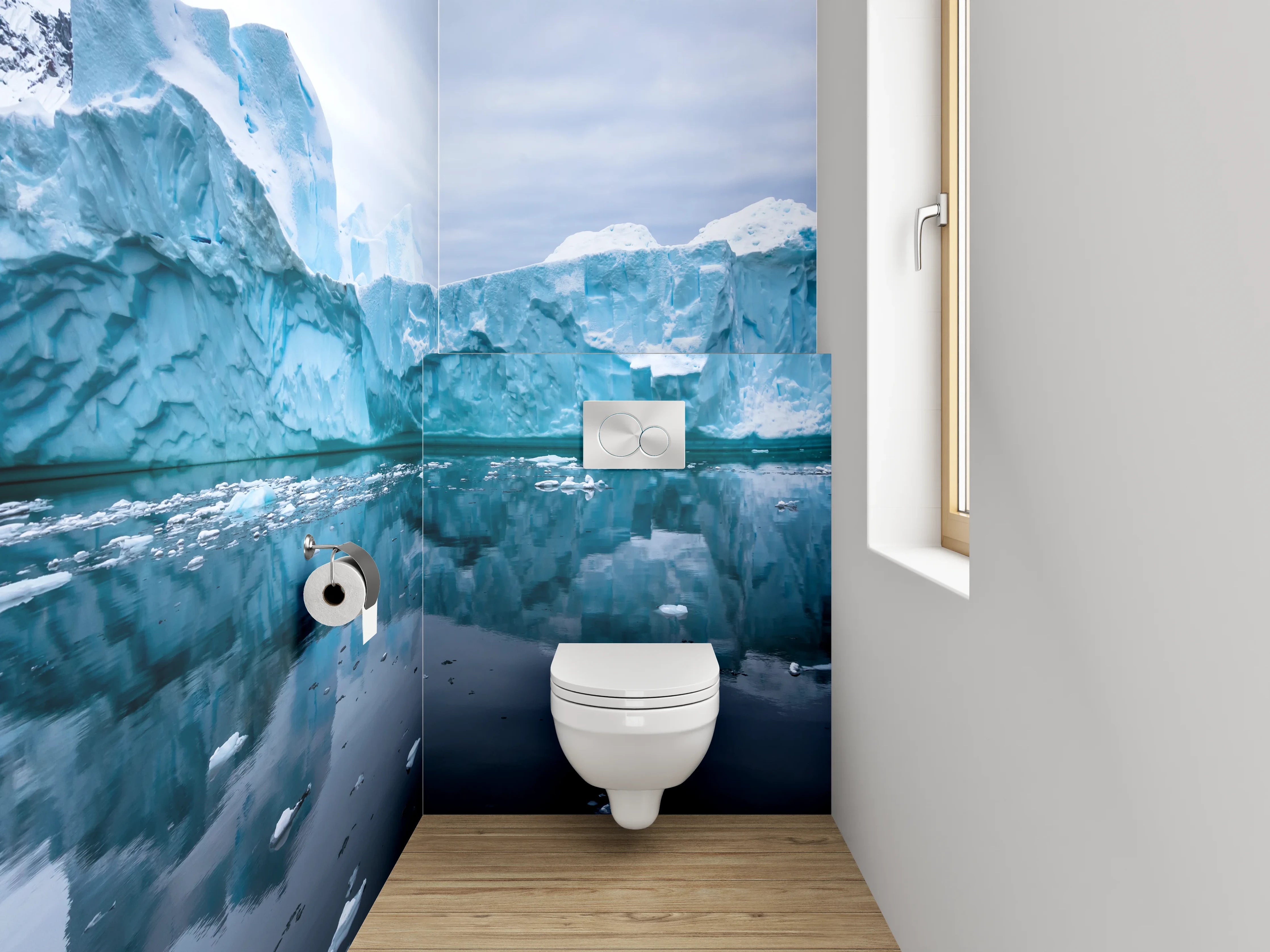 WC-Rückwand - Eisberg Spiegelung Fotoprint