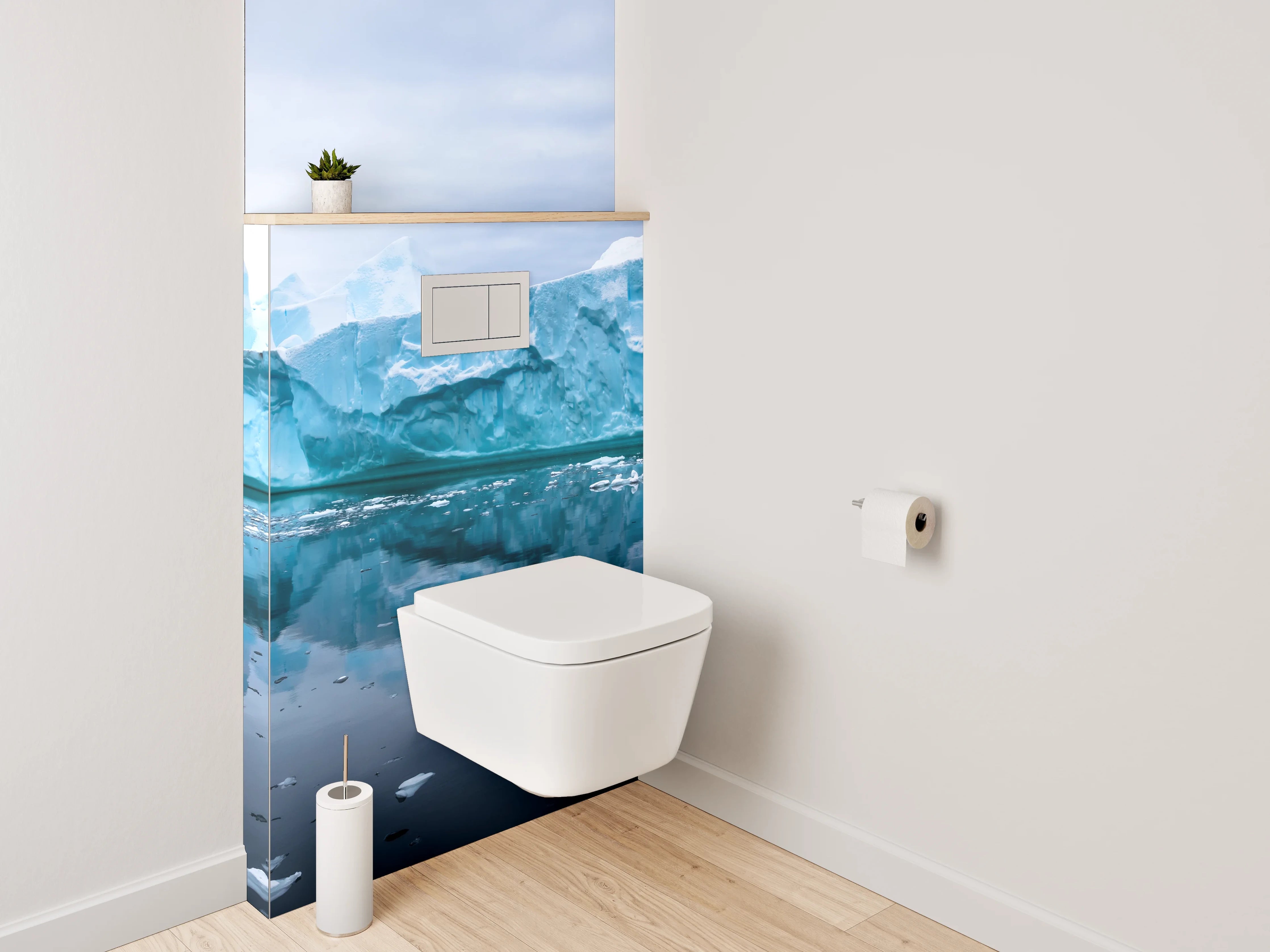 WC-Rückwand - Eisberg Spiegelung Fotoprint