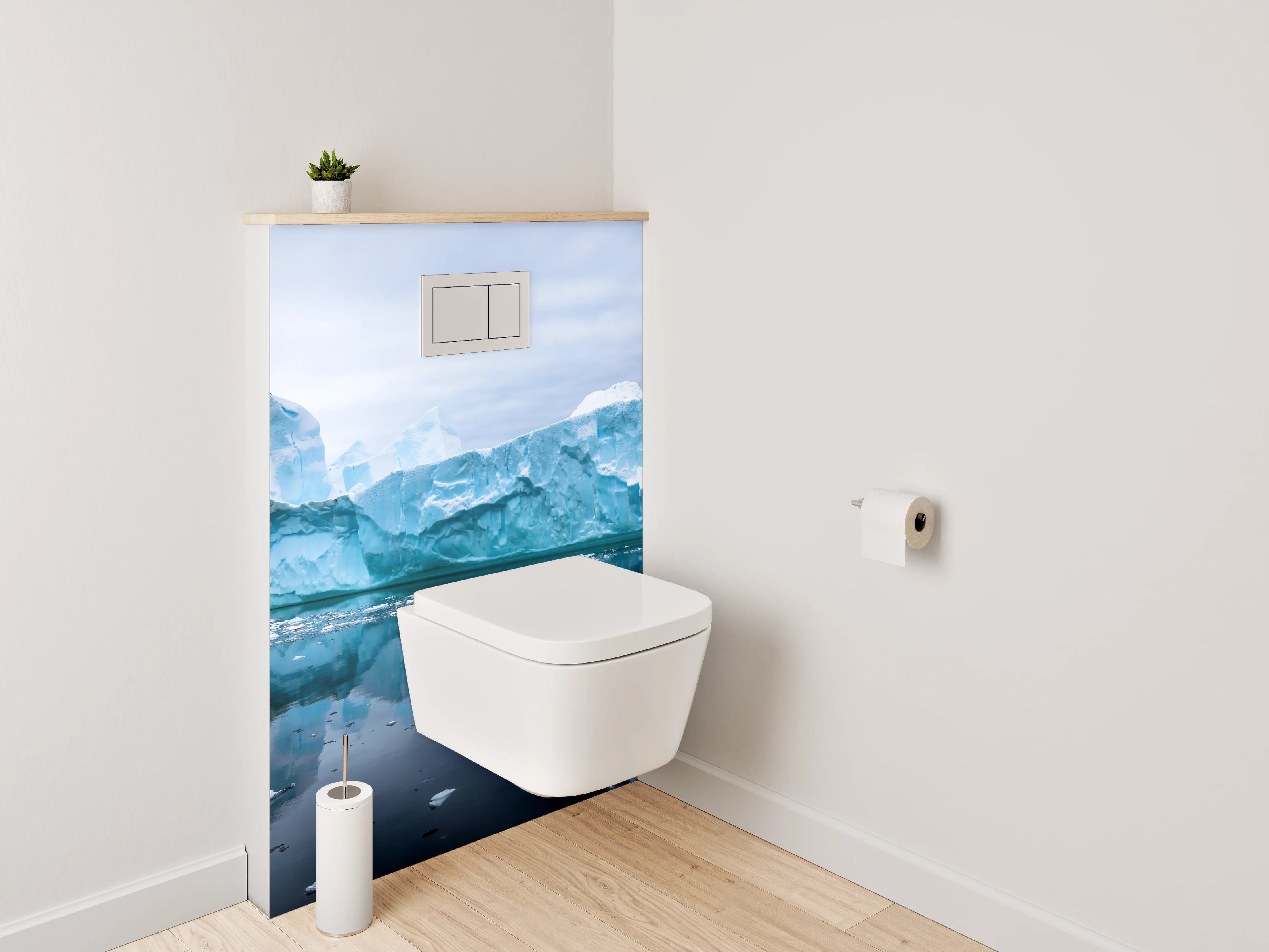 WC-Rückwand - Eisberg Spiegelung Fotoprint