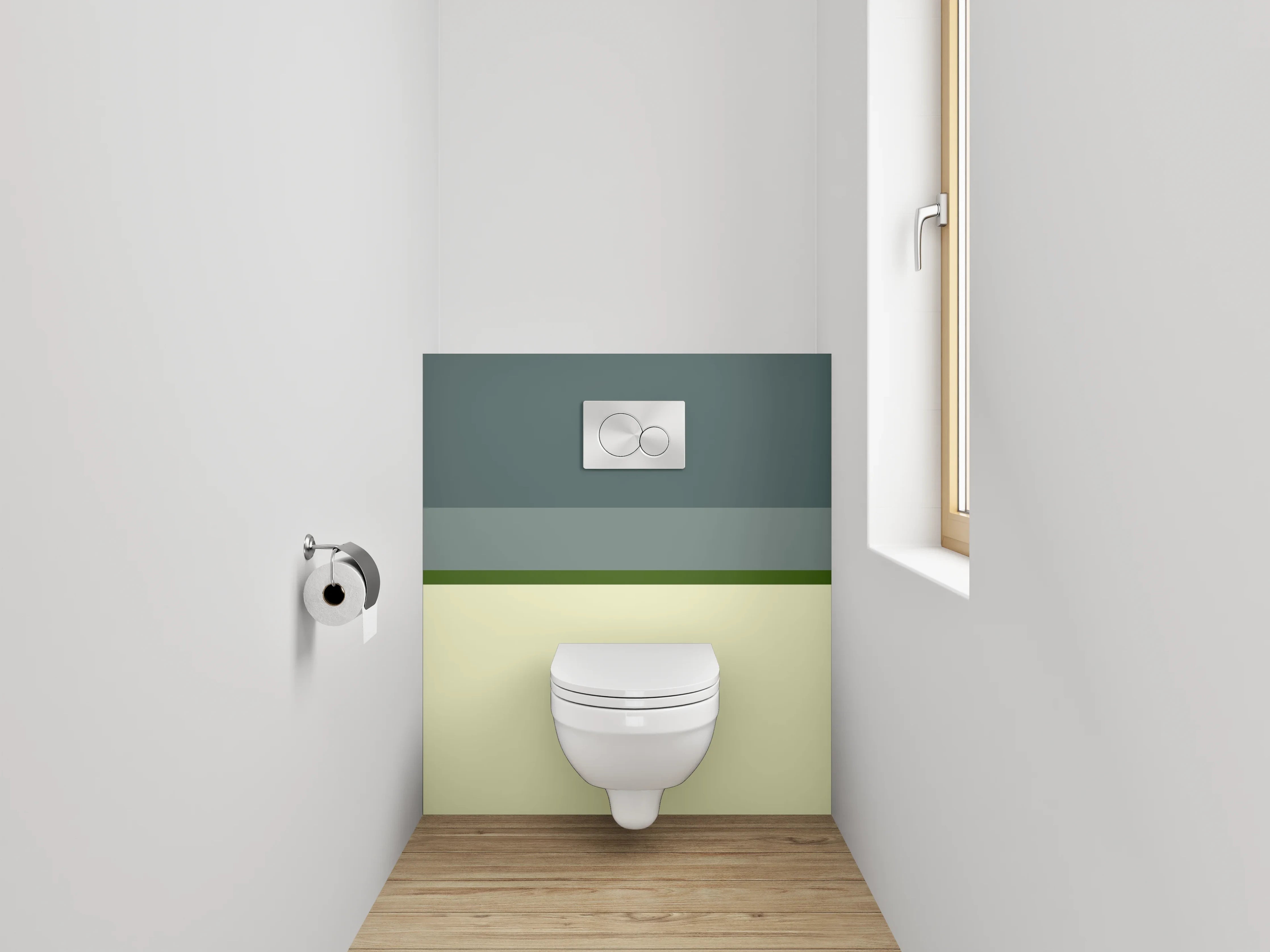 WC-Rückwand - Elegante Graunuancen in Weiß