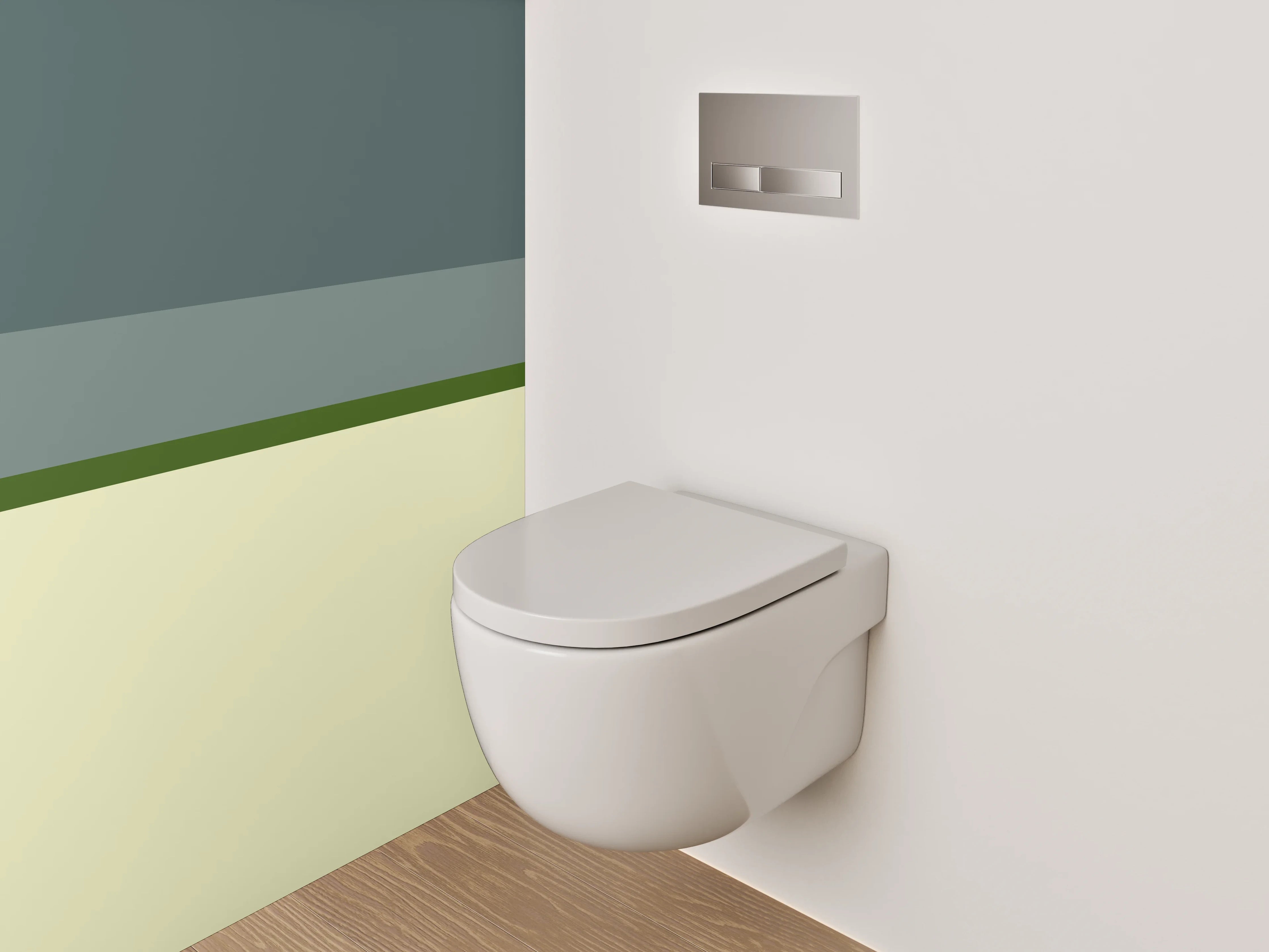 WC-Rückwand - Elegante Graunuancen in Weiß