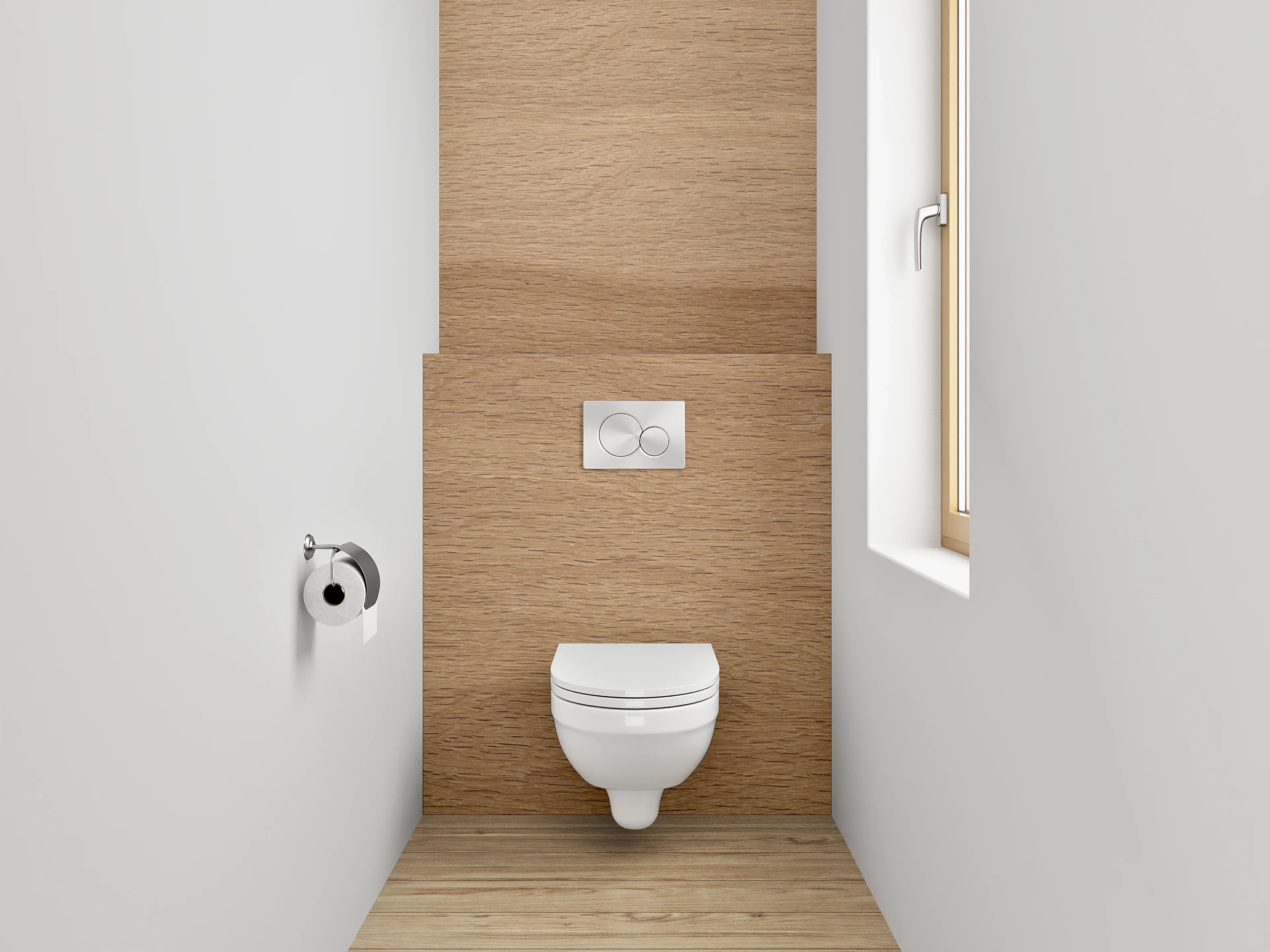 WC-Rückwand - Elegante Holzhaptik