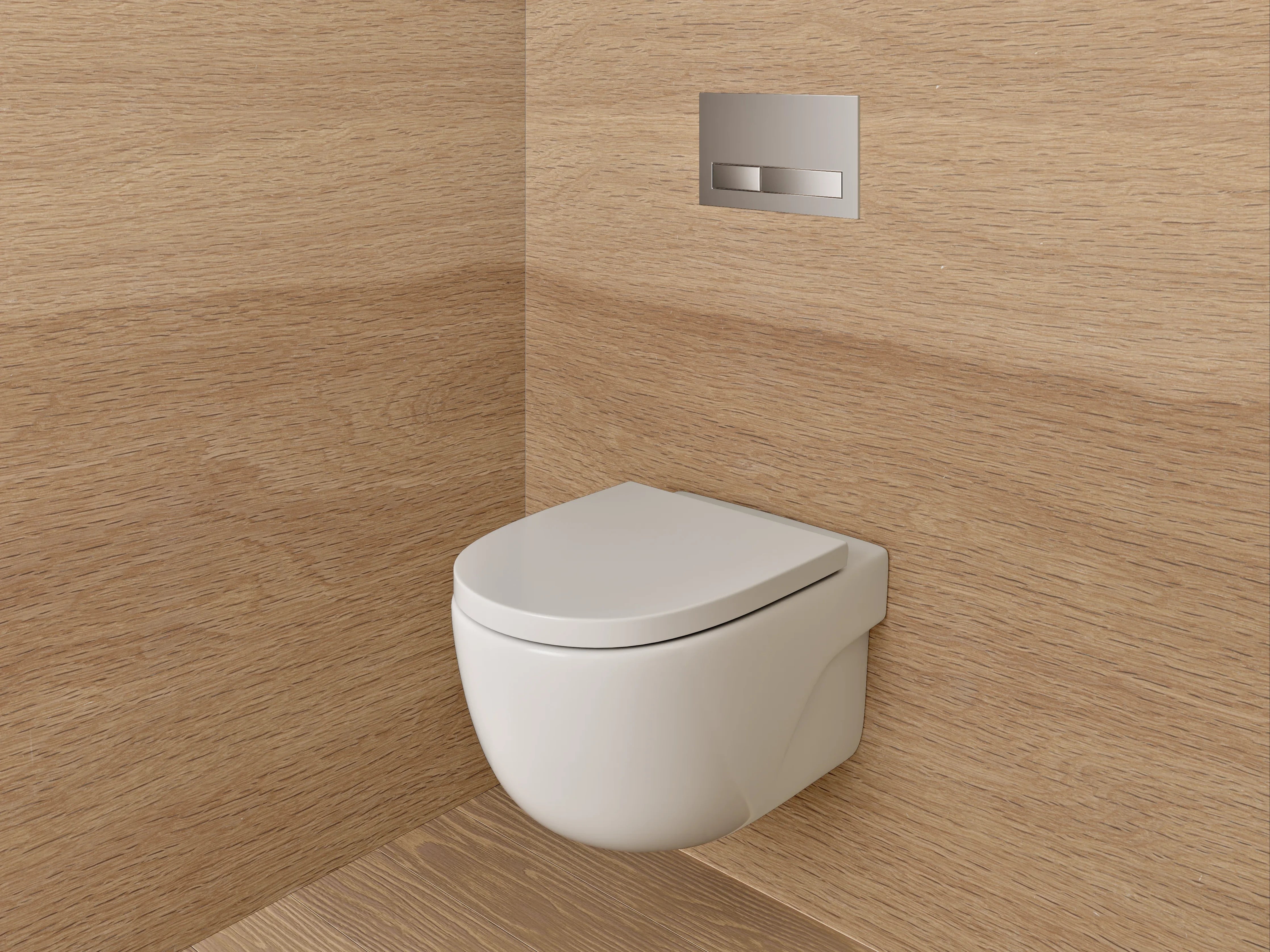 WC-Rückwand - Elegante Holzhaptik