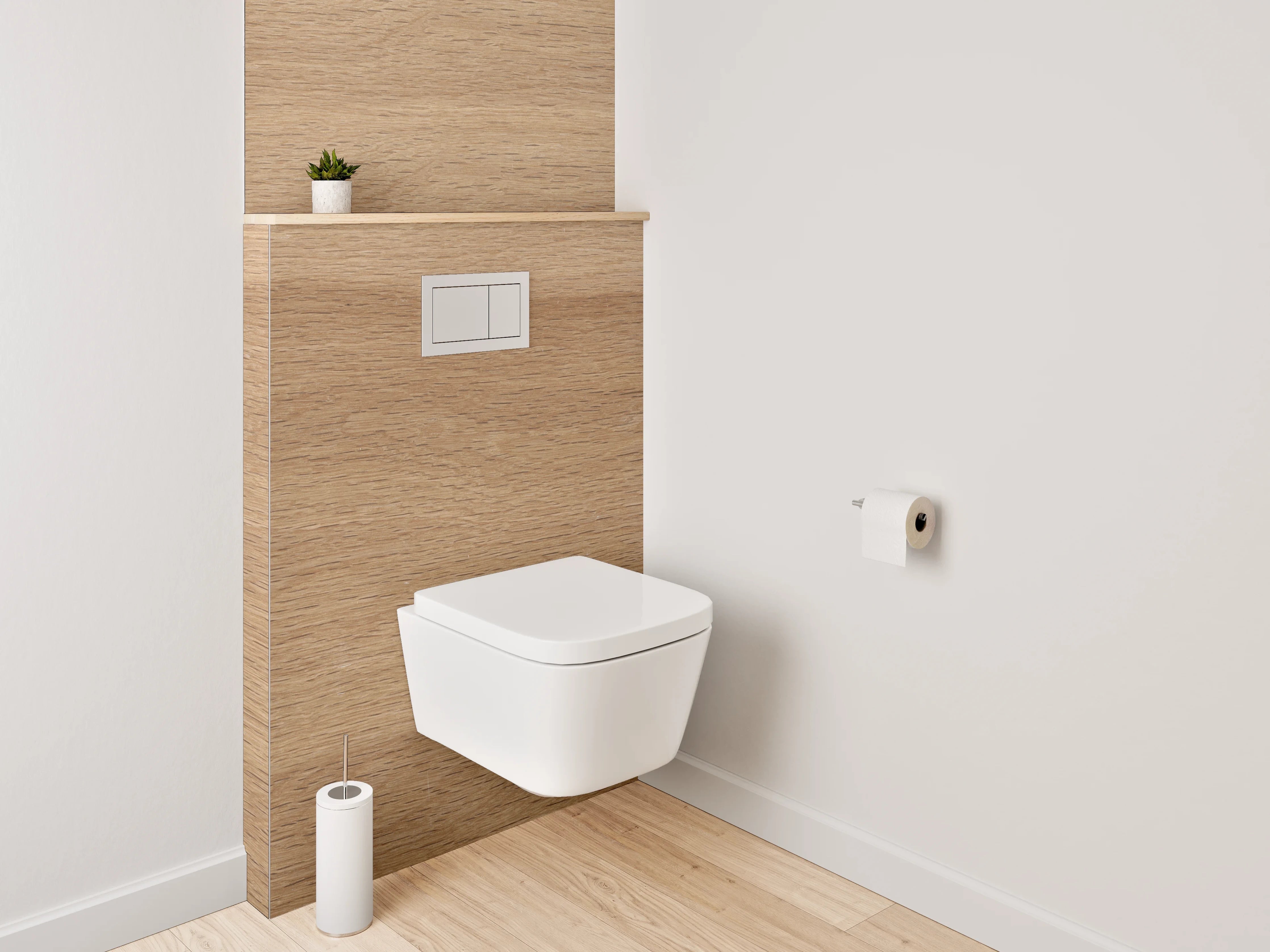 WC-Rückwand - Elegante Holzhaptik