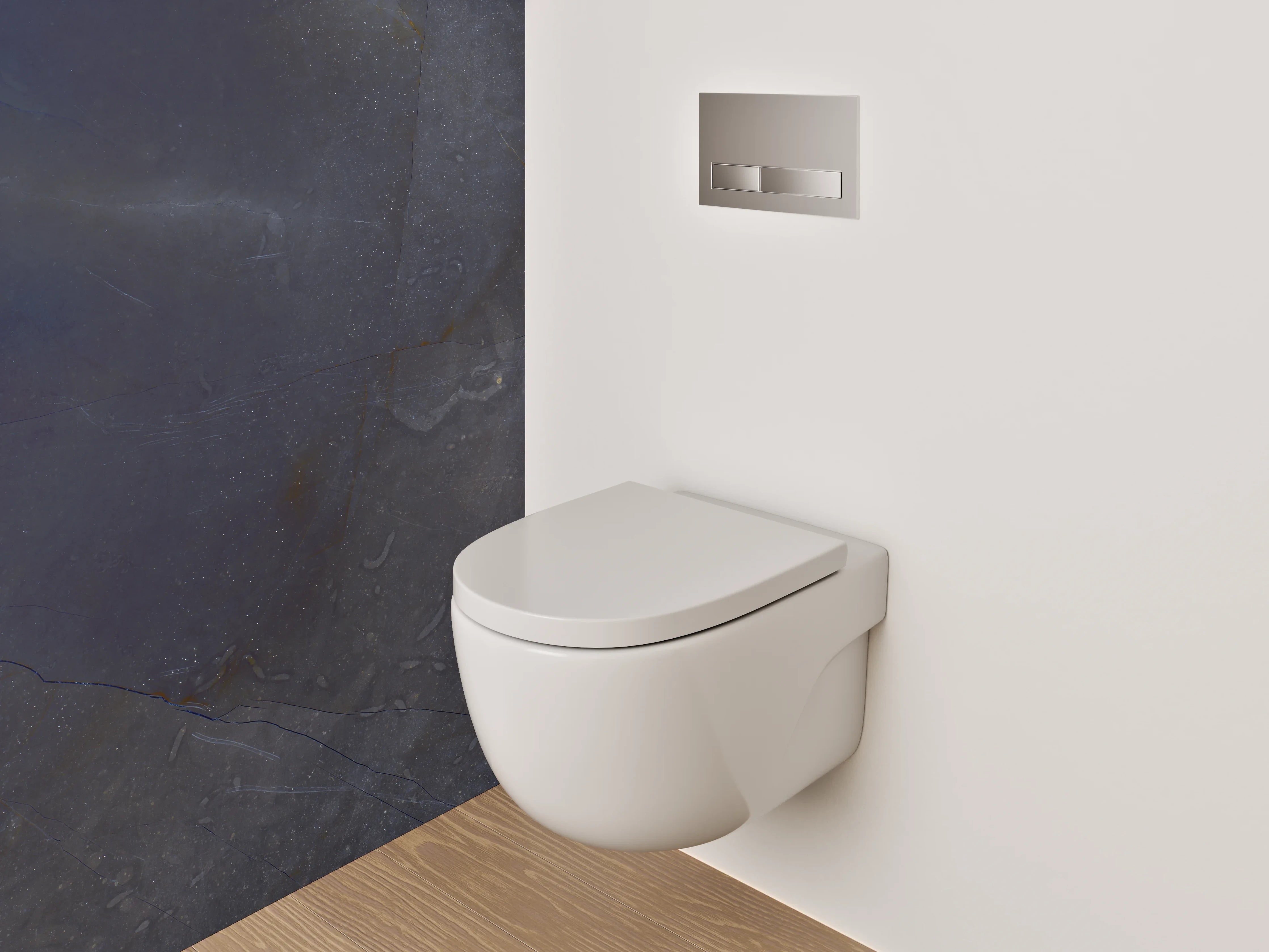 WC-Rückwand - Eleganter dunkelblauer Schiefer-Look
