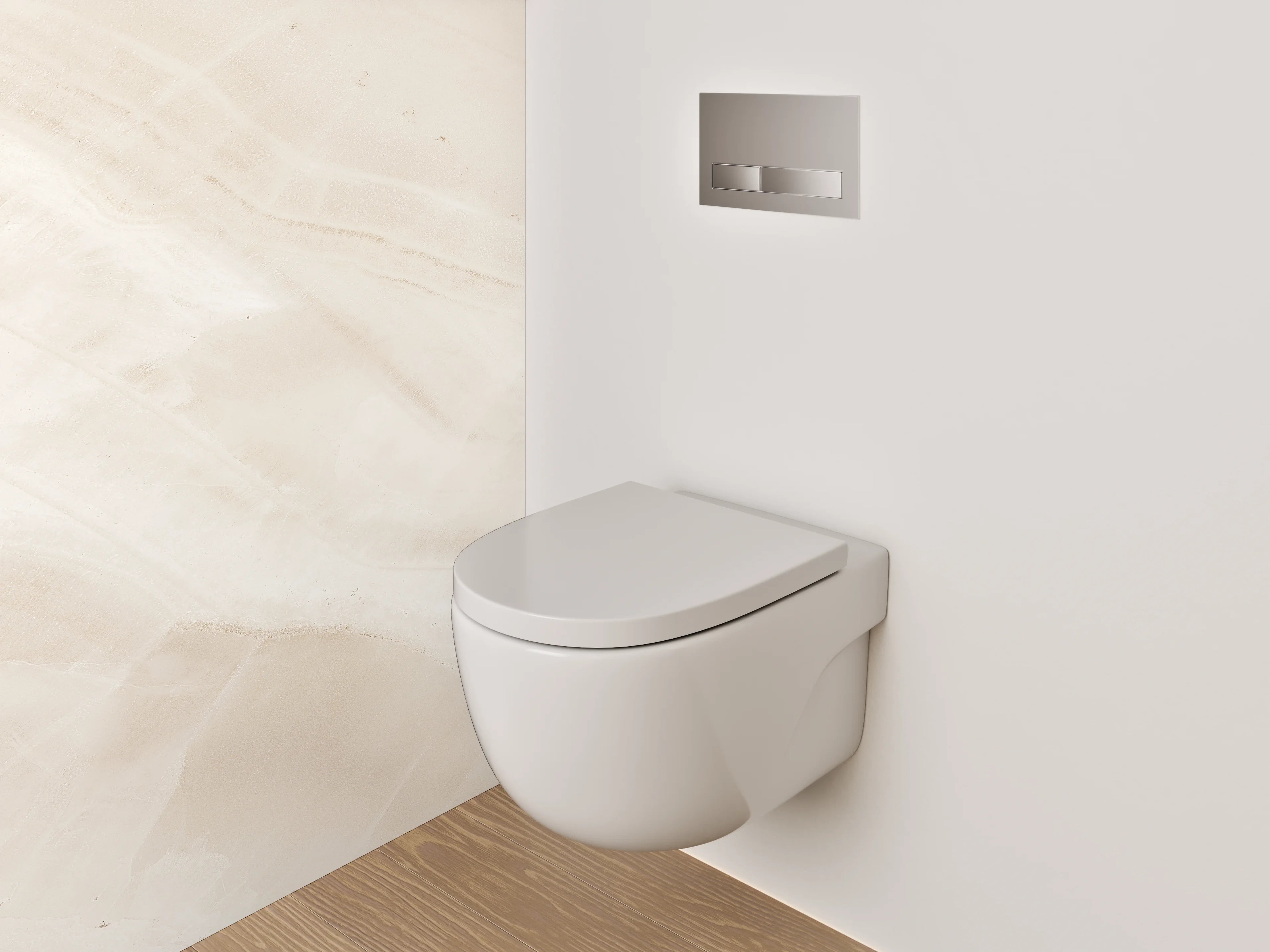 WC-Rückwand - Eleganter weißer Marmor-Look