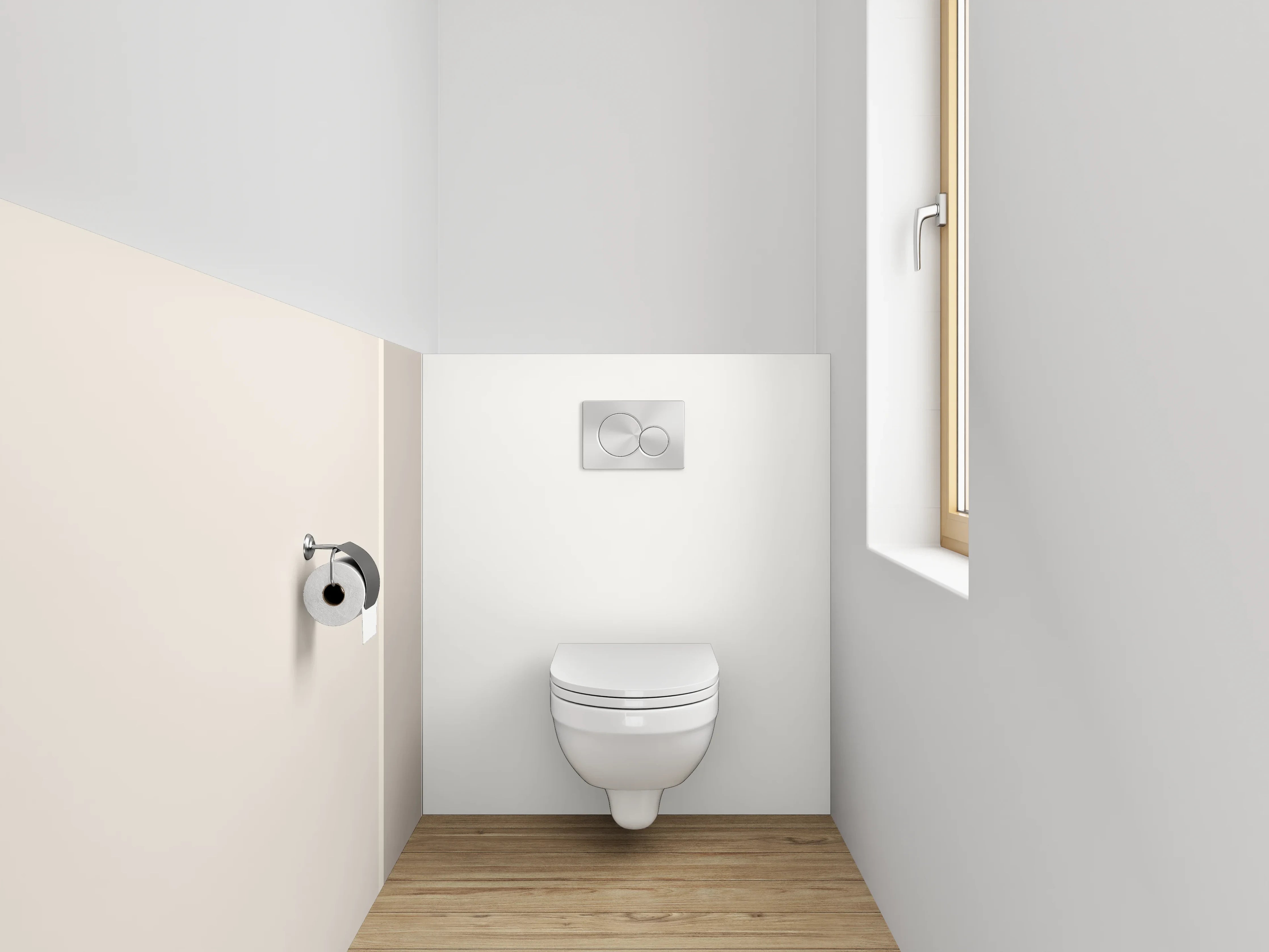 WC-Rückwand - Elegantes Beige und Creme Design