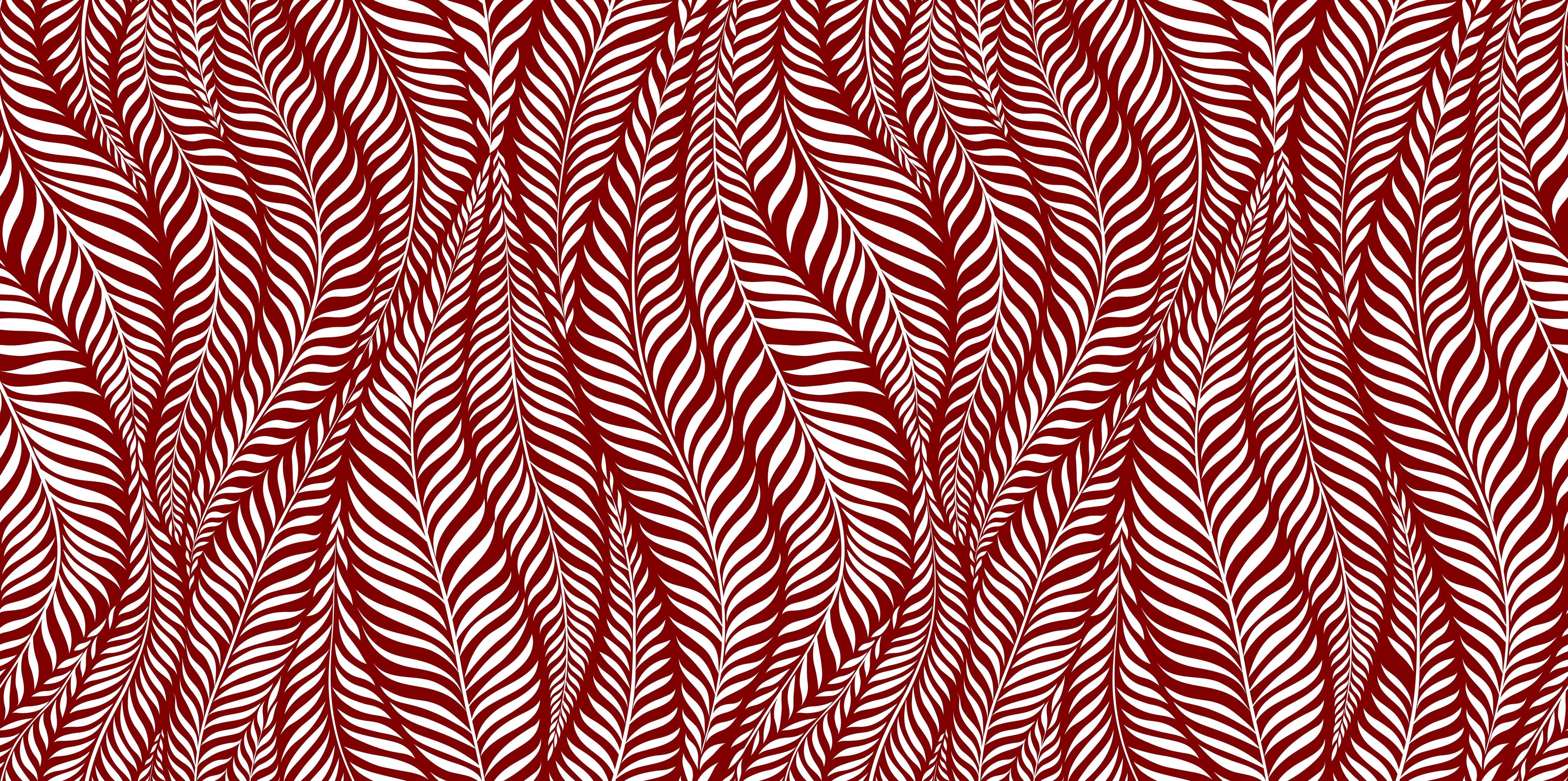 WC-Rückwand-Elegantes Blattmuster Rot Weiß