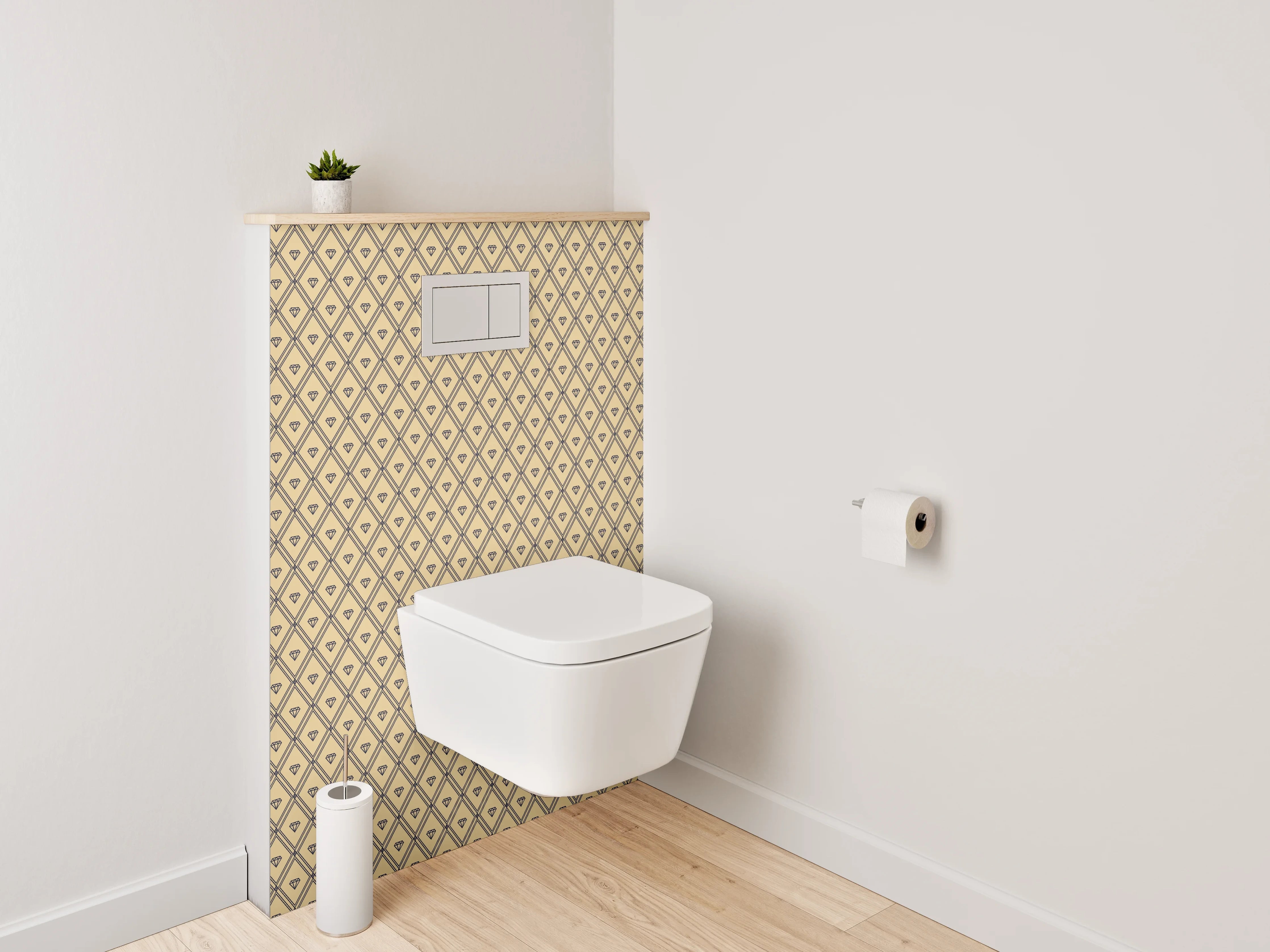 WC-Rückwand - Elegantes Gold-Und-Graphit Muster