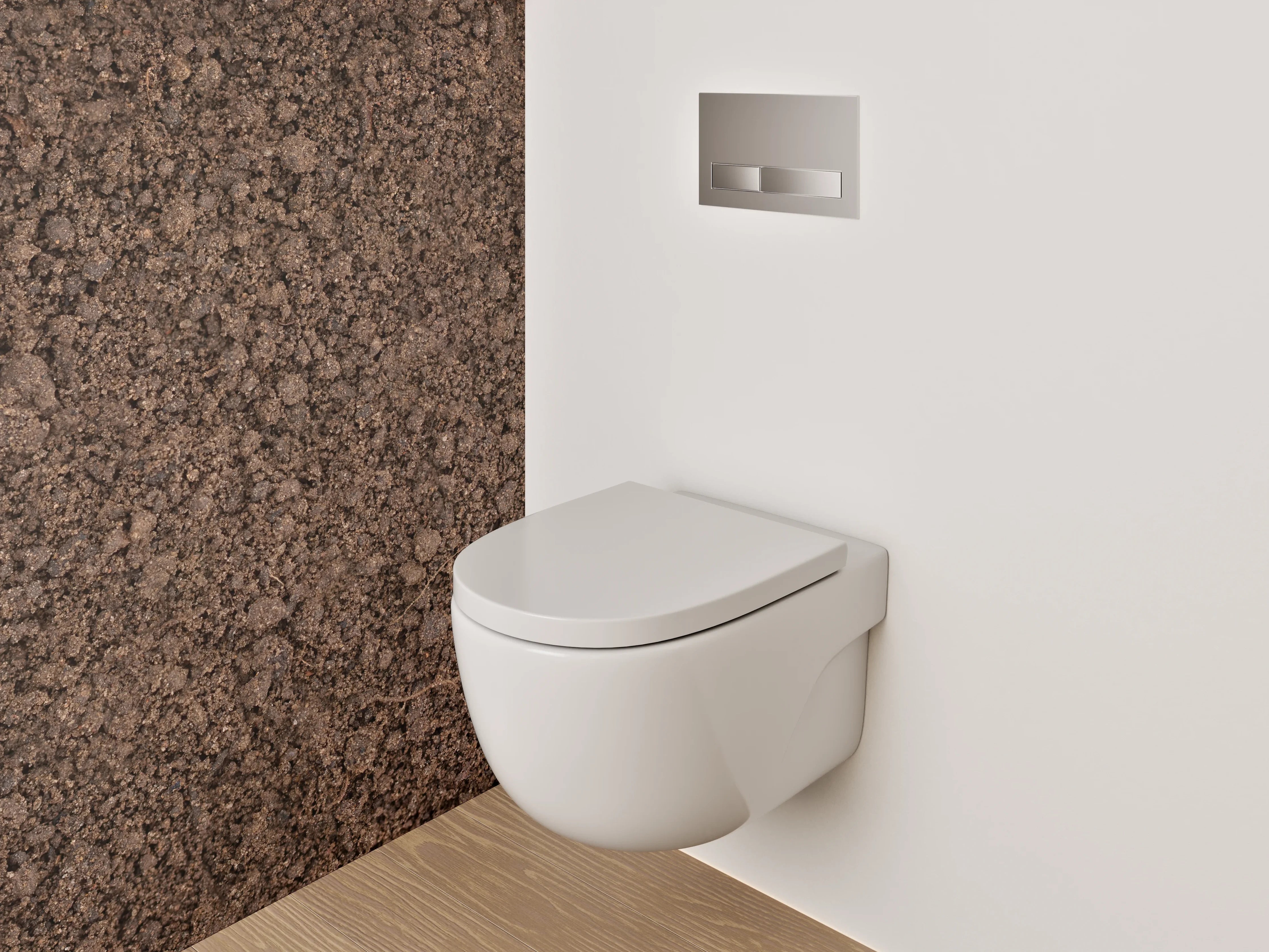 WC-Rückwand - Erdstruktur Braun Naturtextur