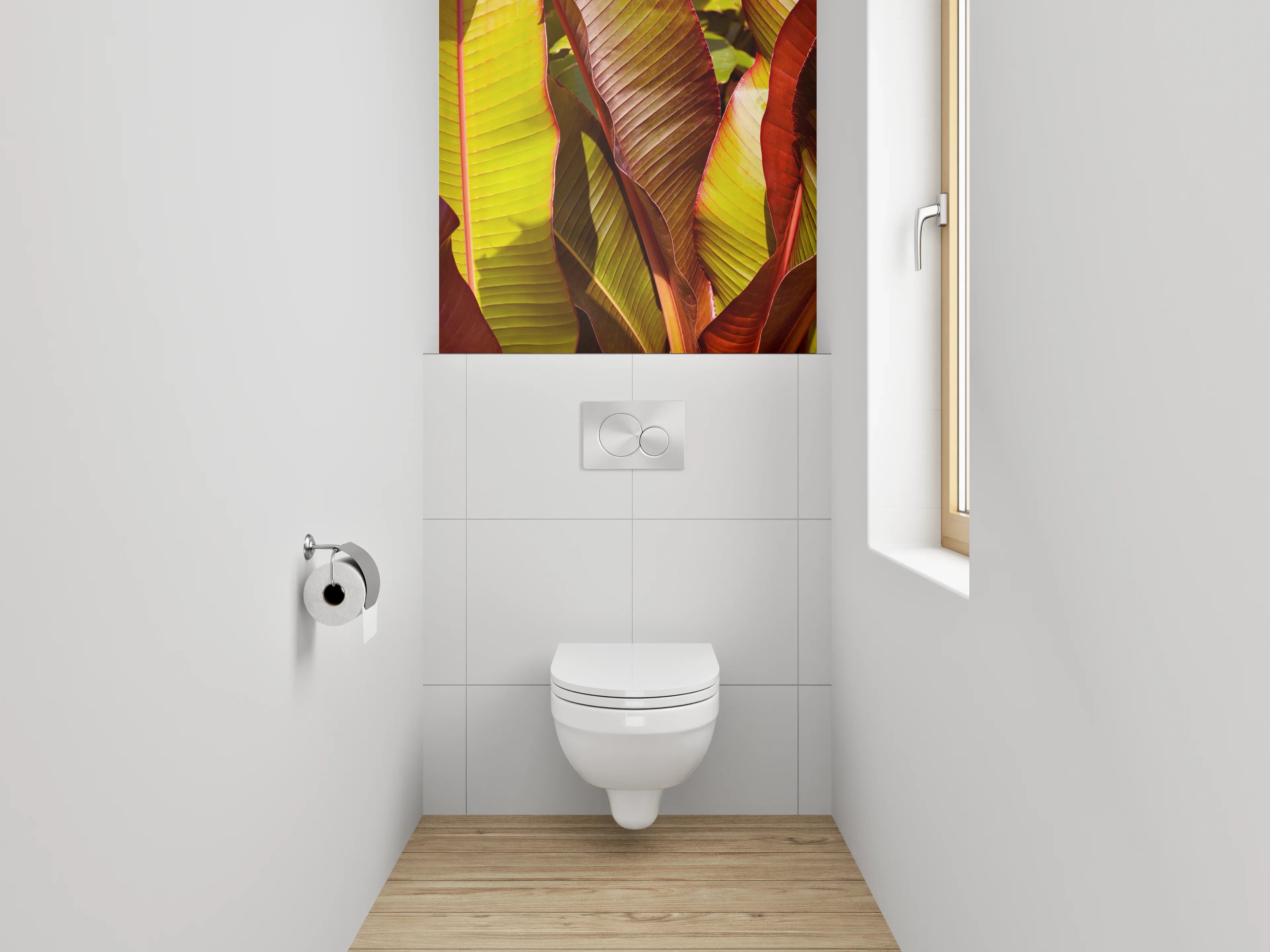 WC-Rückwand - Exotische Bananenblätter Fotomotiv