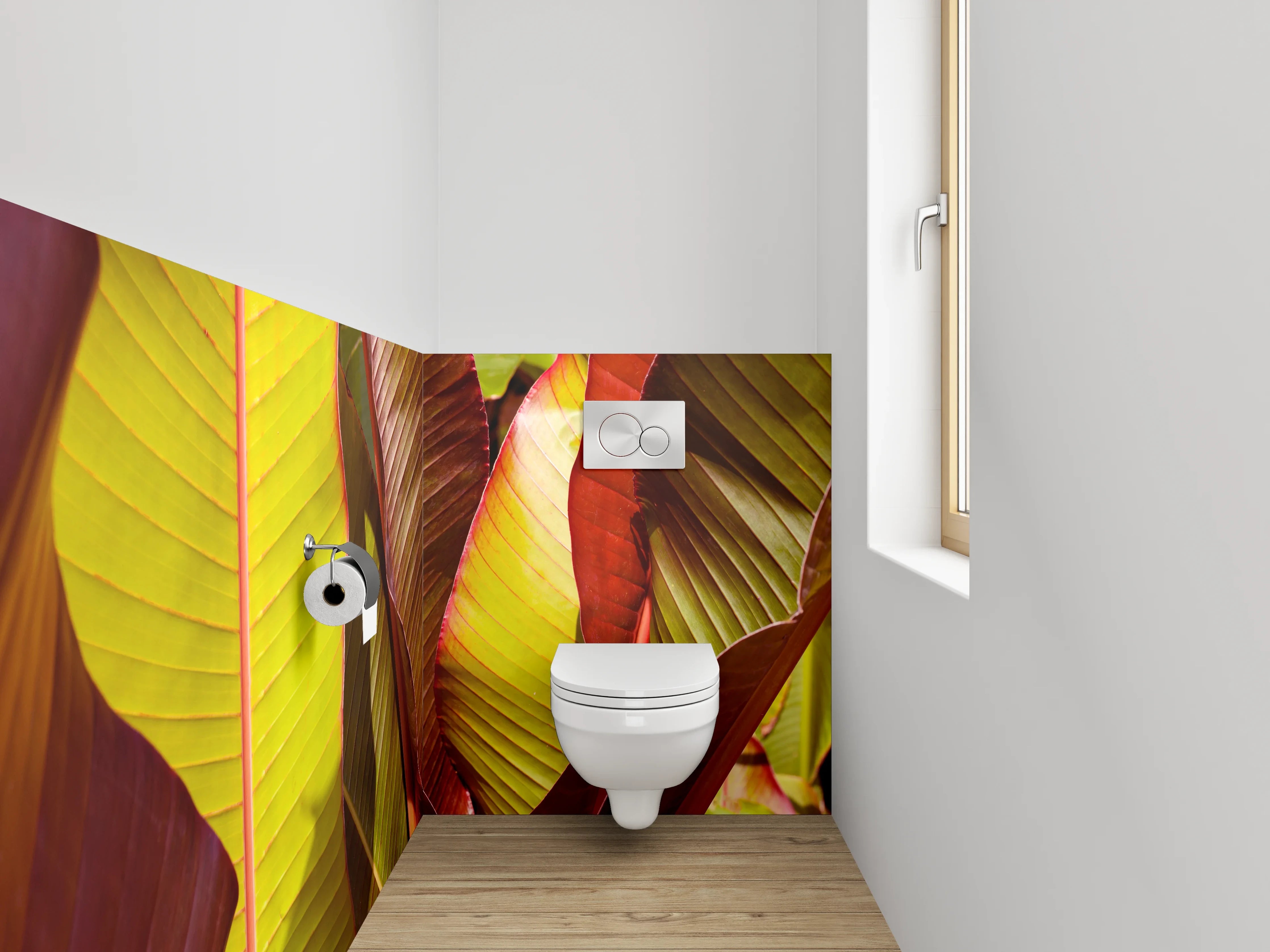 WC-Rückwand - Exotische Bananenblätter Fotomotiv