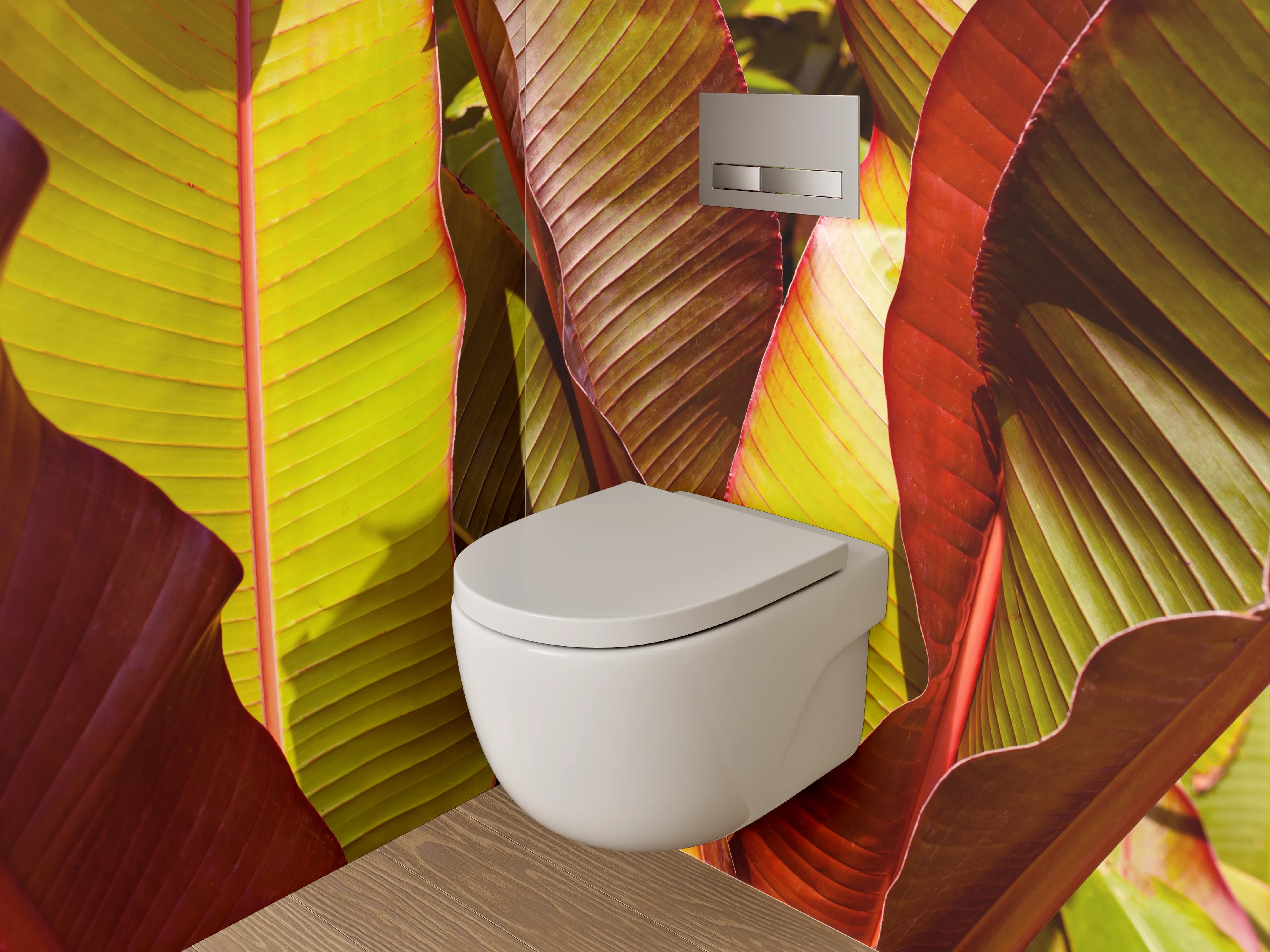 WC-Rückwand - Exotische Bananenblätter Fotomotiv