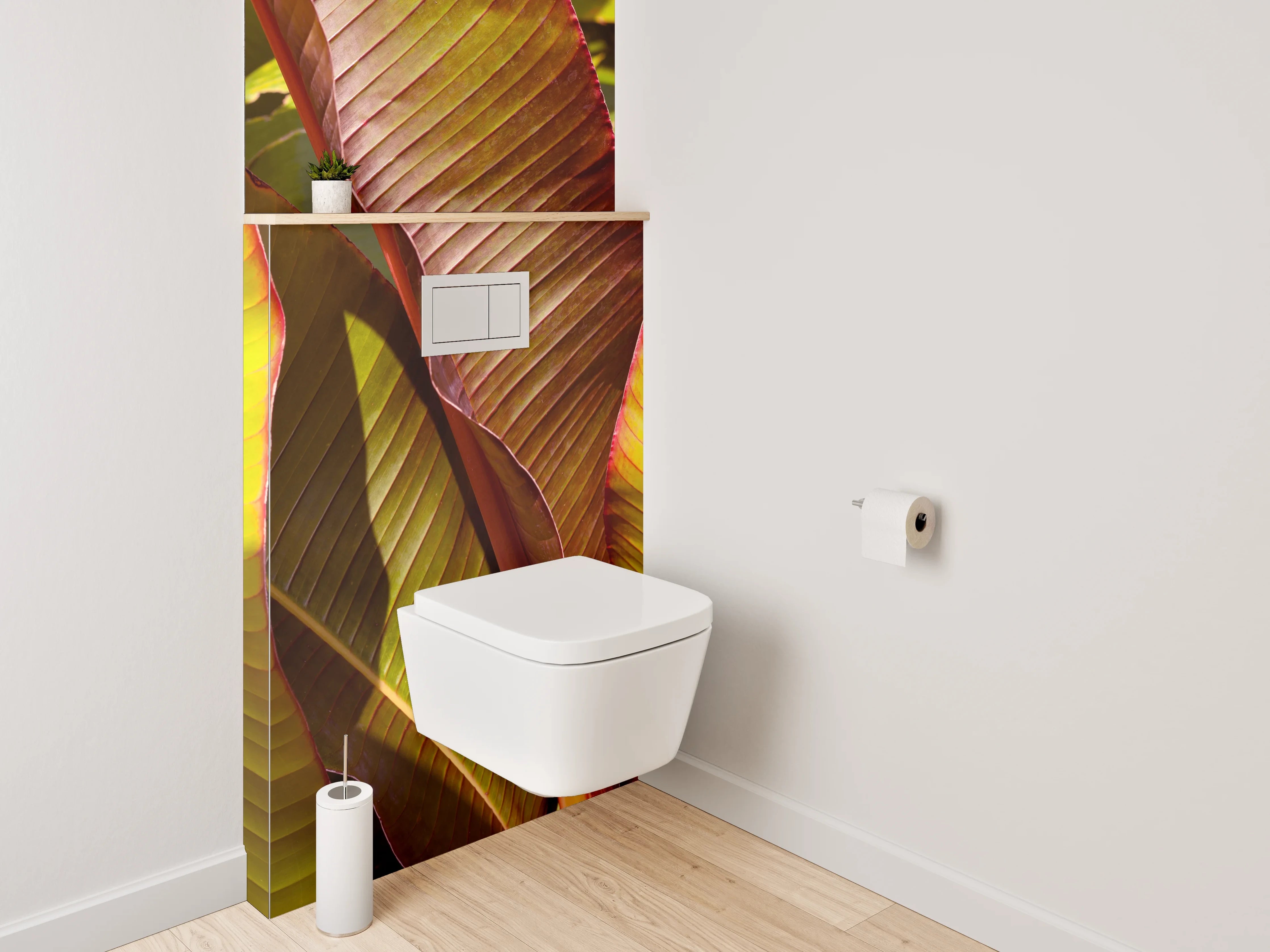 WC-Rückwand - Exotische Bananenblätter Fotomotiv