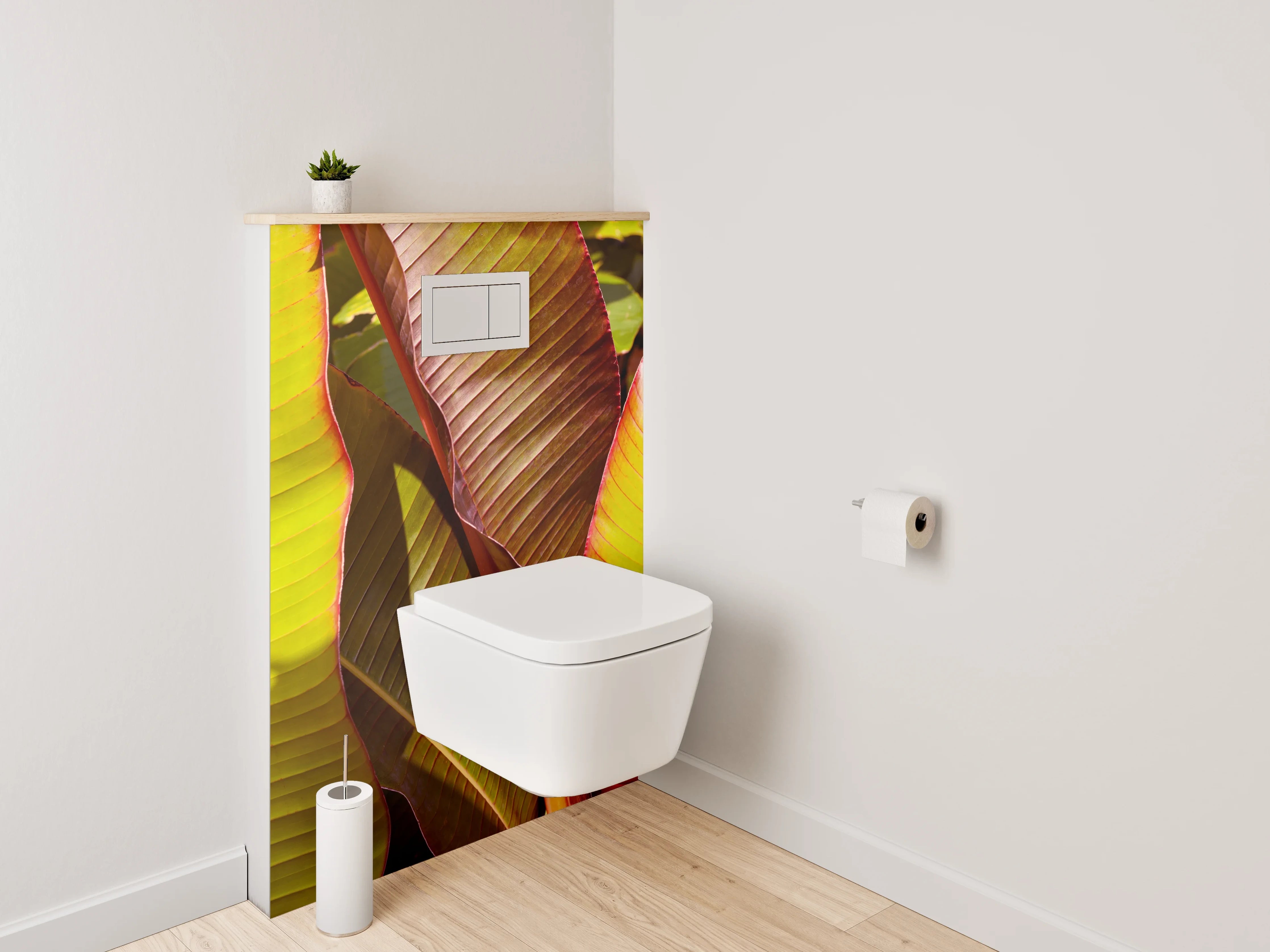 WC-Rückwand - Exotische Bananenblätter Fotomotiv