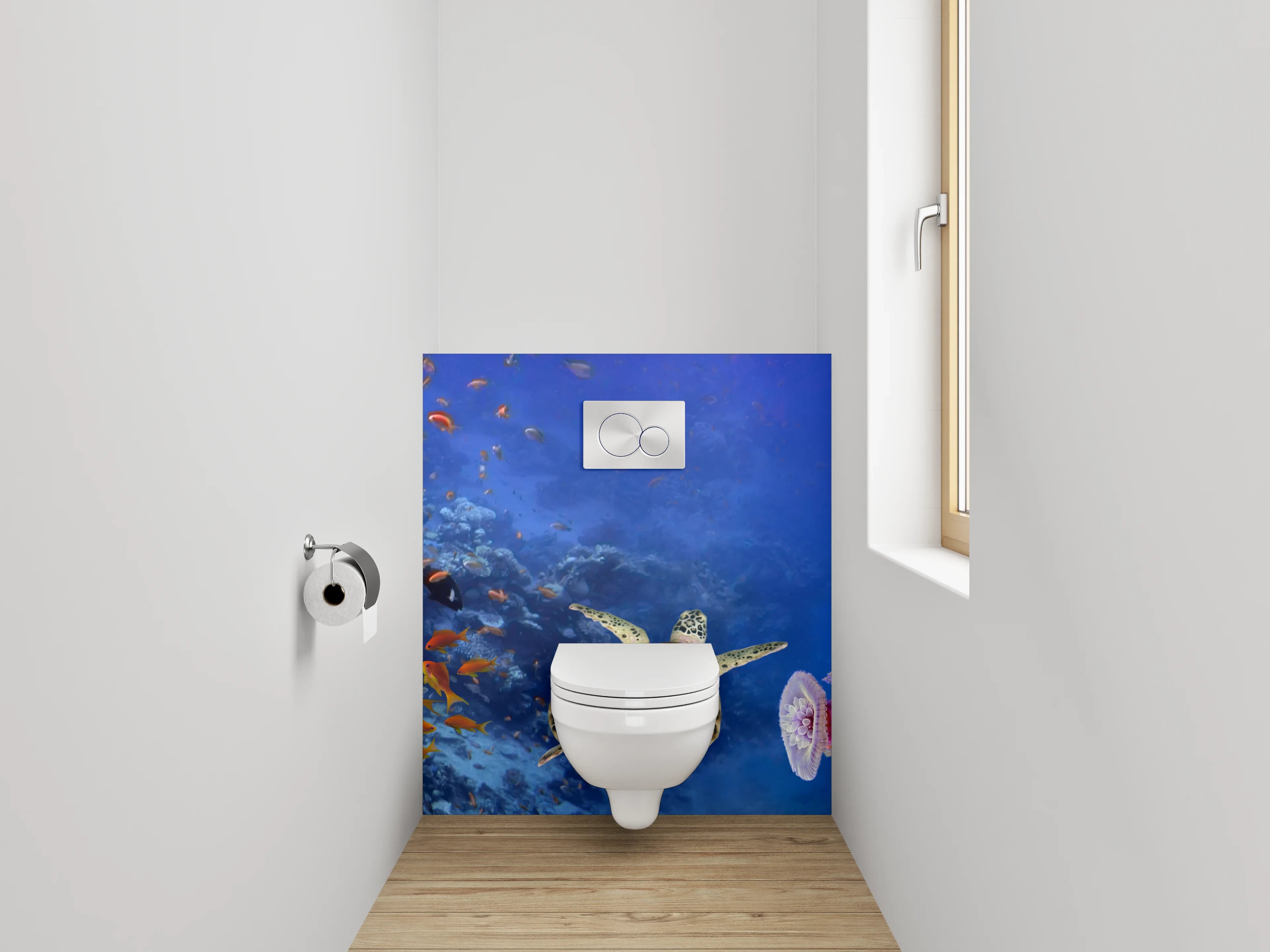 WC-Rückwand - Exotisches Korallenriff Unterwasserwelt Fotopanel