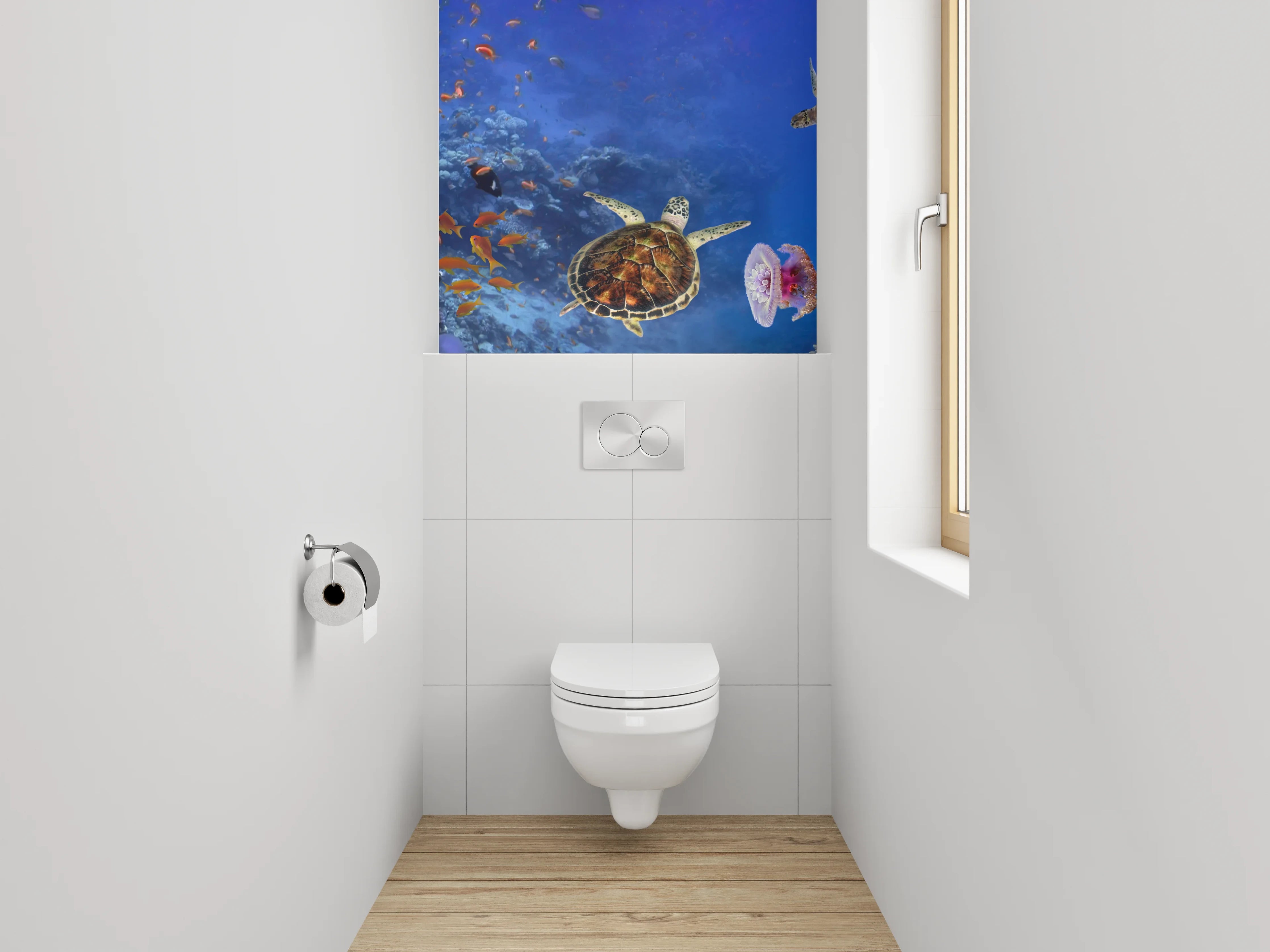 WC-Rückwand - Exotisches Korallenriff Unterwasserwelt Fotopanel