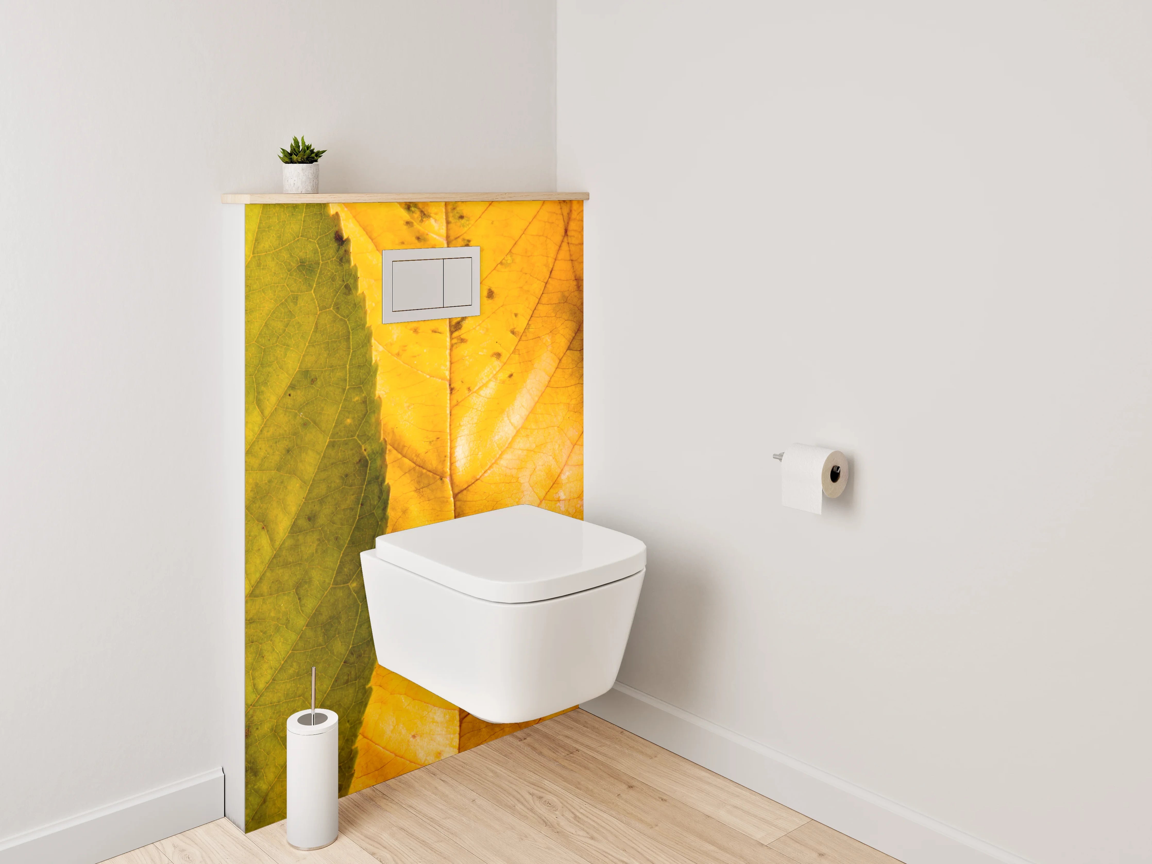 WC-Rückwand - Farbenfrohe Blätter – Natur im Wandel