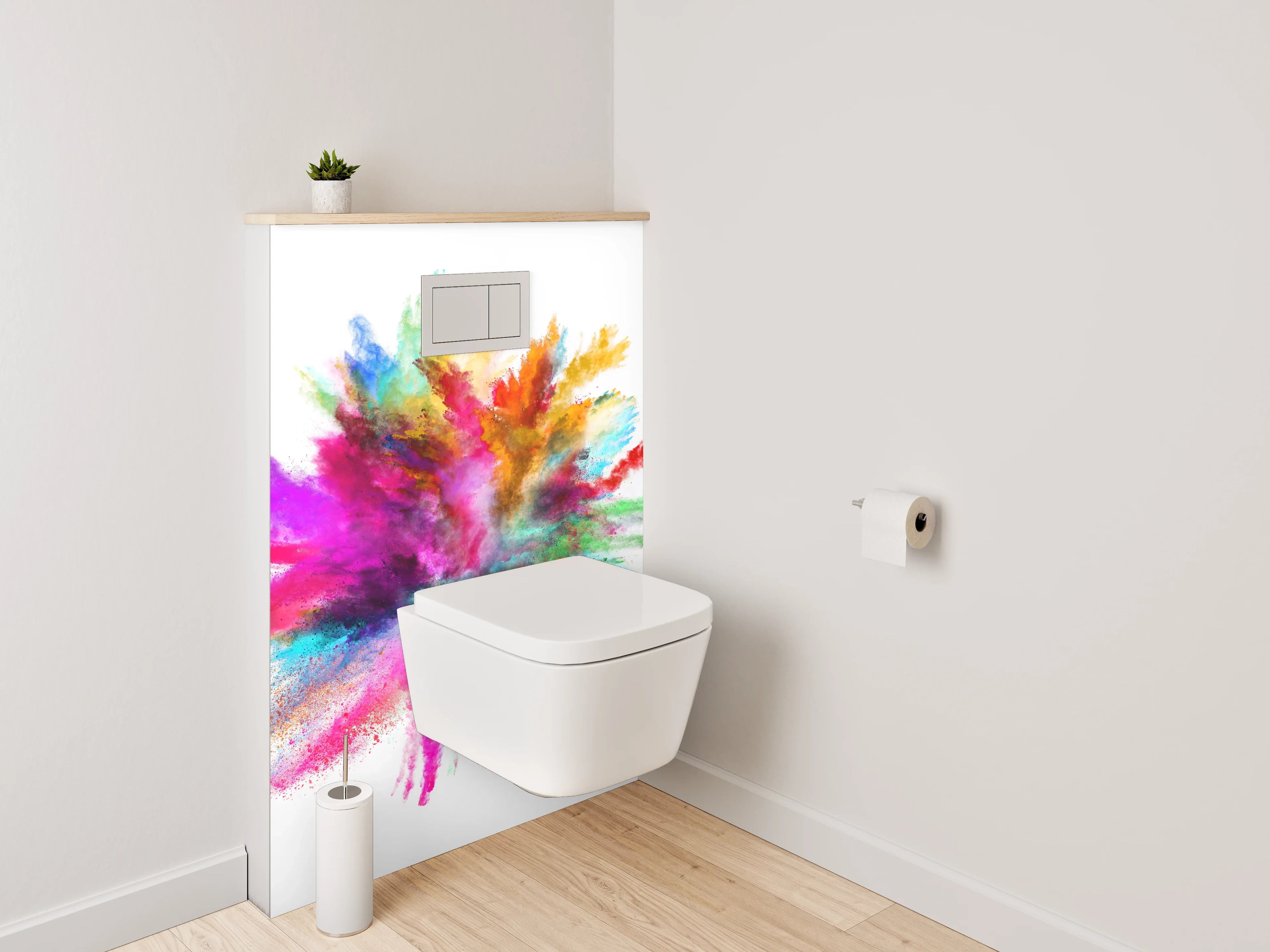 WC-Rückwand - Farbexplosion abstrakt bunt