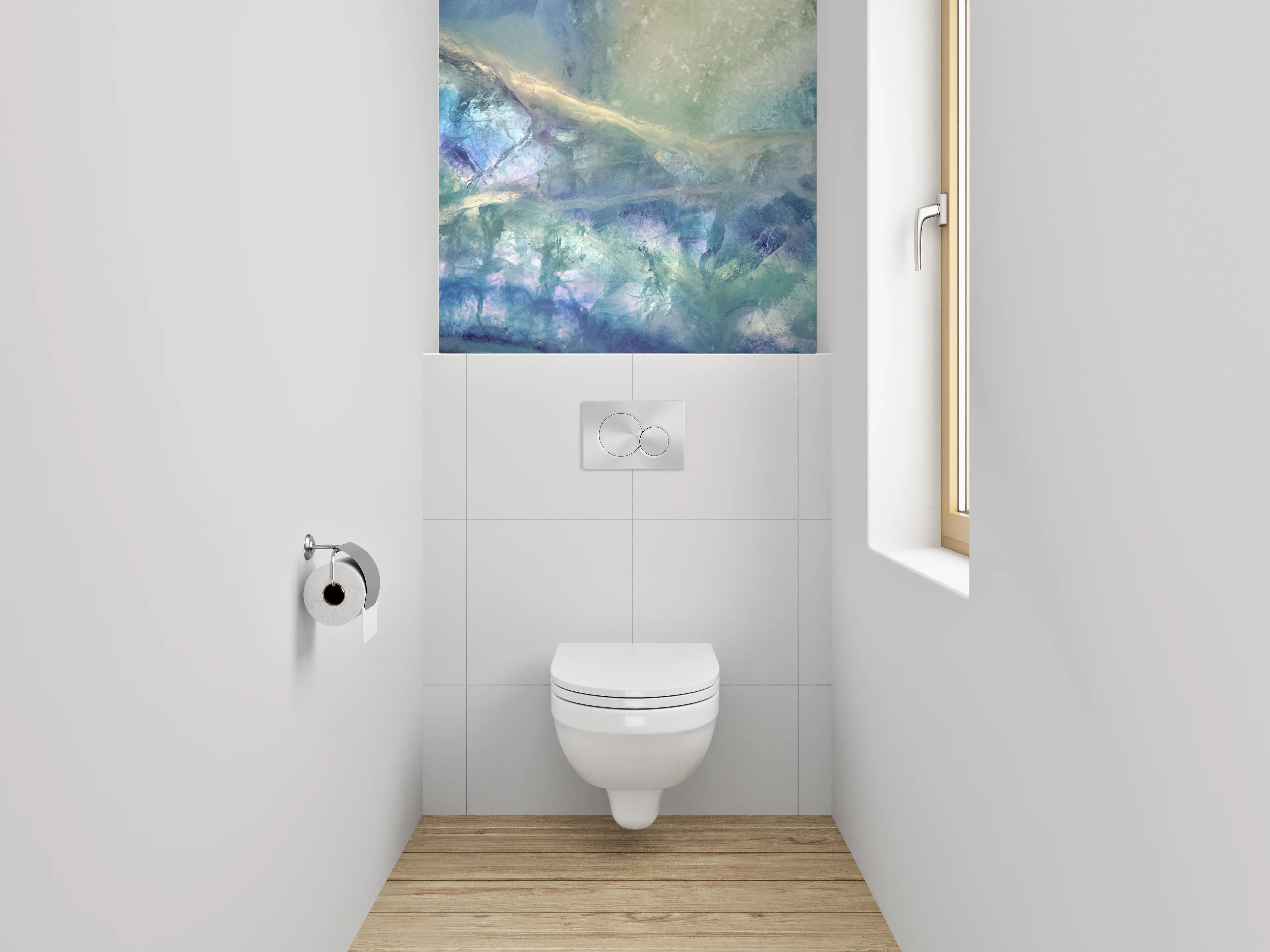 WC-Rückwand - Farbloser Edelstein Marmor Optik