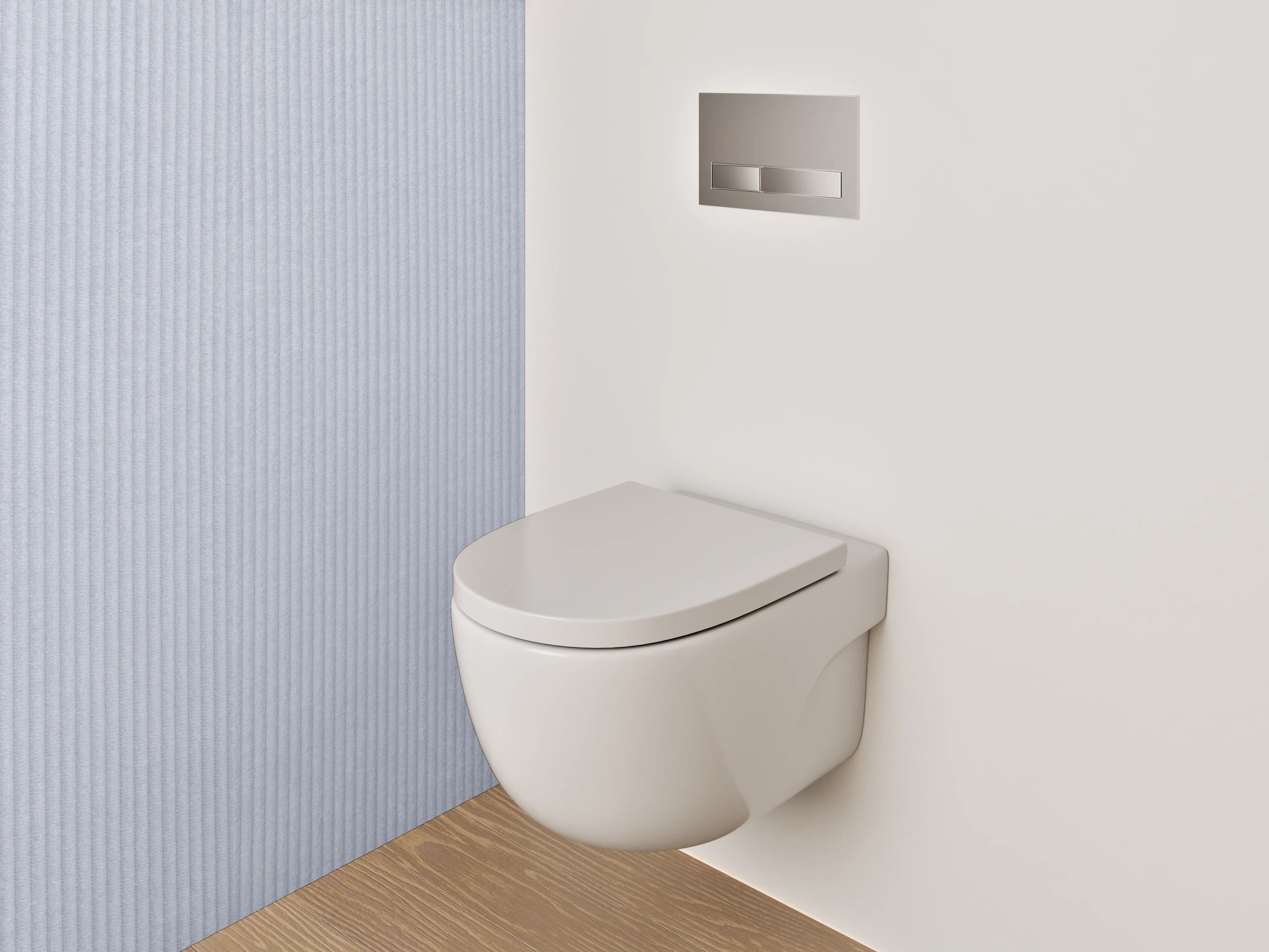 WC-Rückwand - Fein gestreifter weiß-grauer Hintergrund