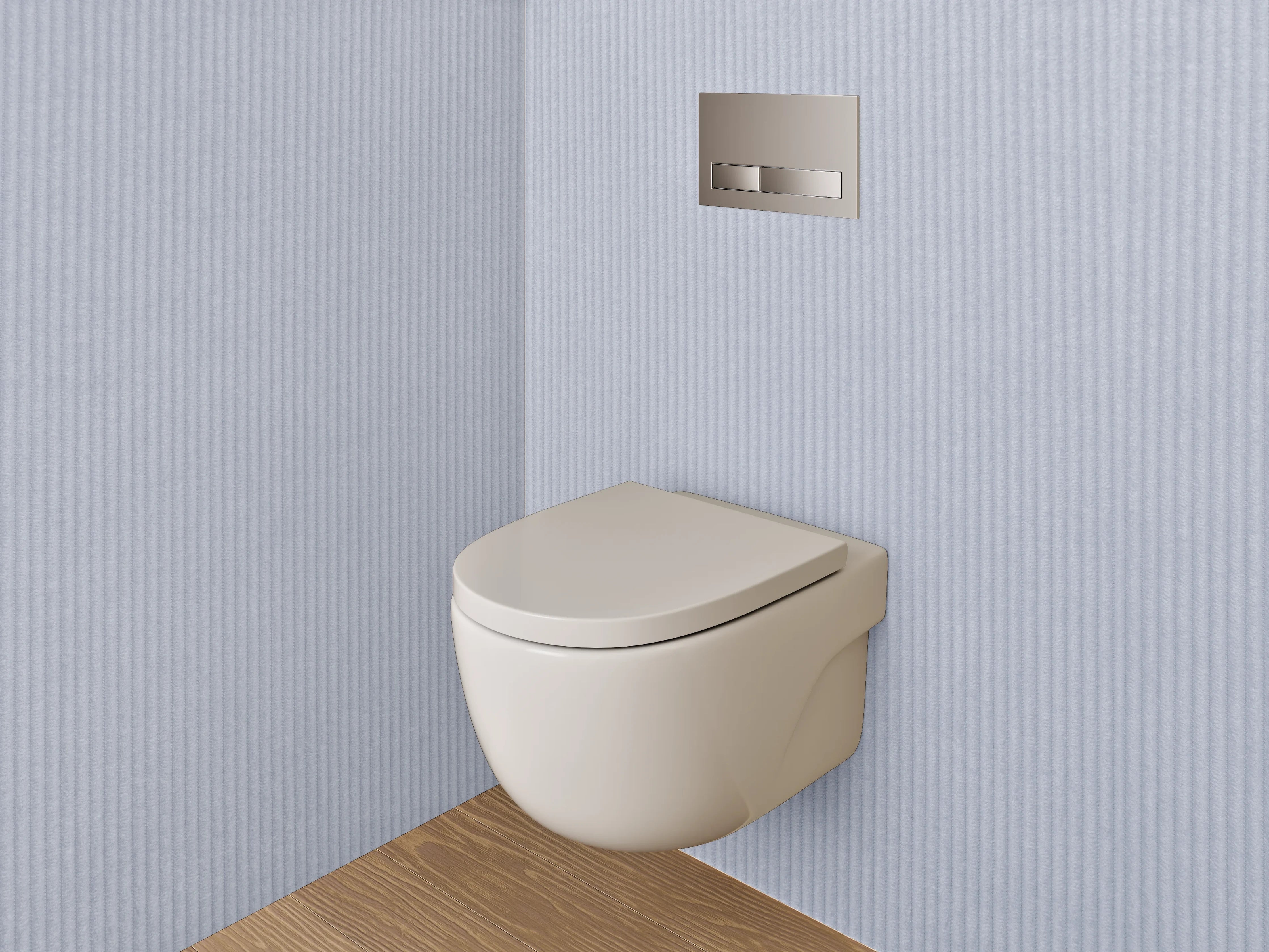 WC-Rückwand - Fein gestreifter weiß-grauer Hintergrund