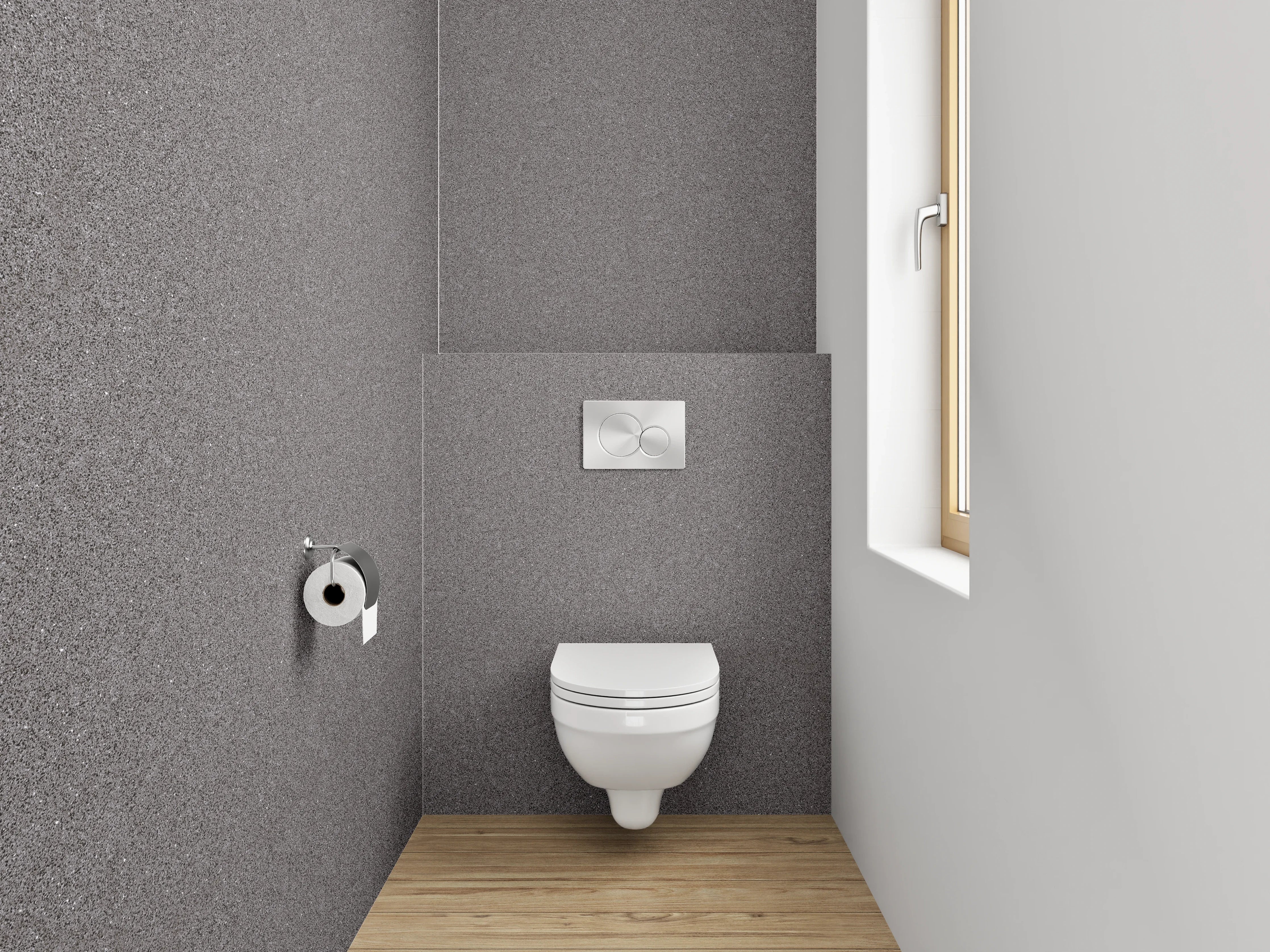 WC-Rückwand - Feines graues Steinmuster Dekorplatte