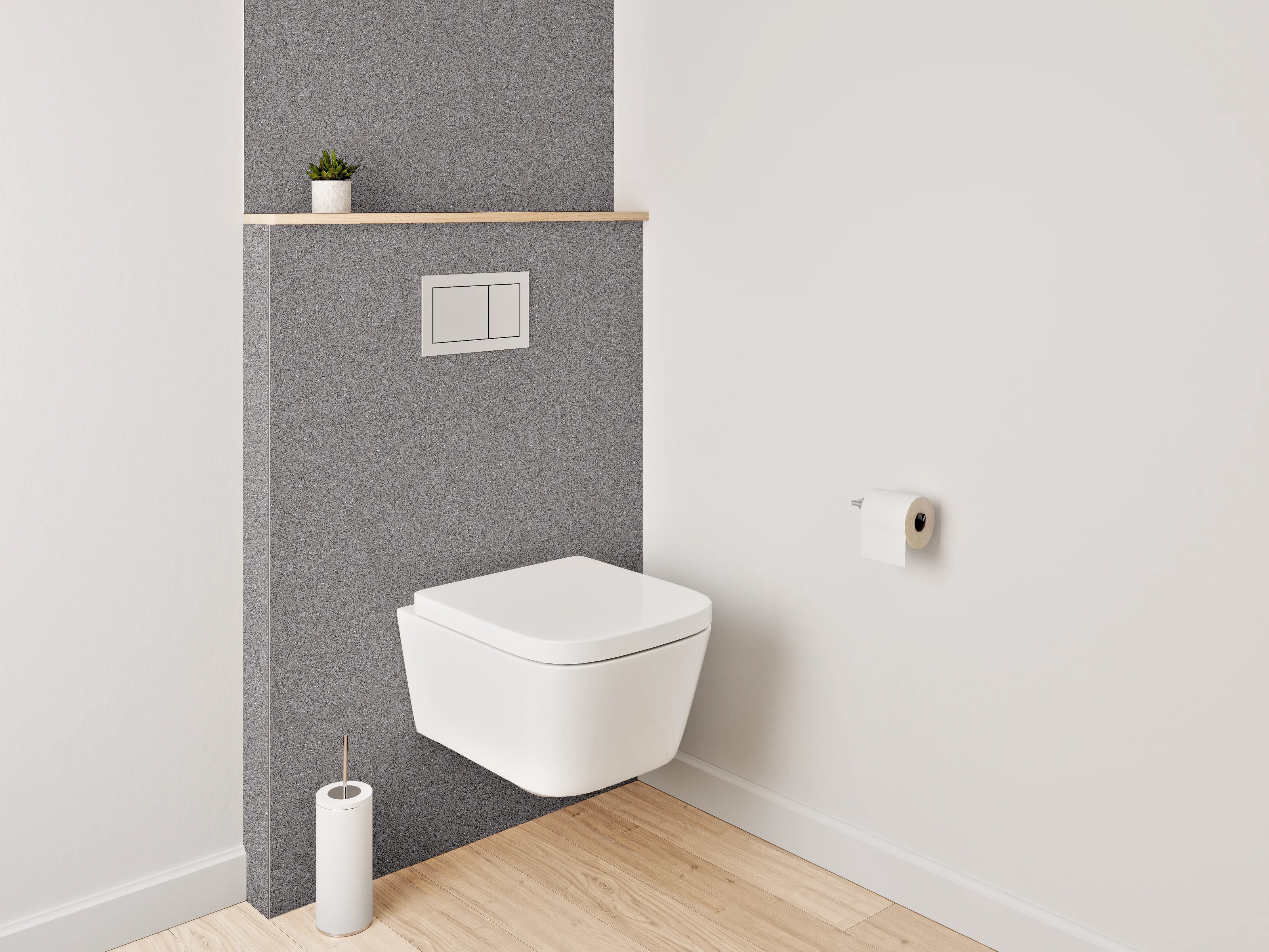 WC-Rückwand - Feines graues Steinmuster Dekorplatte