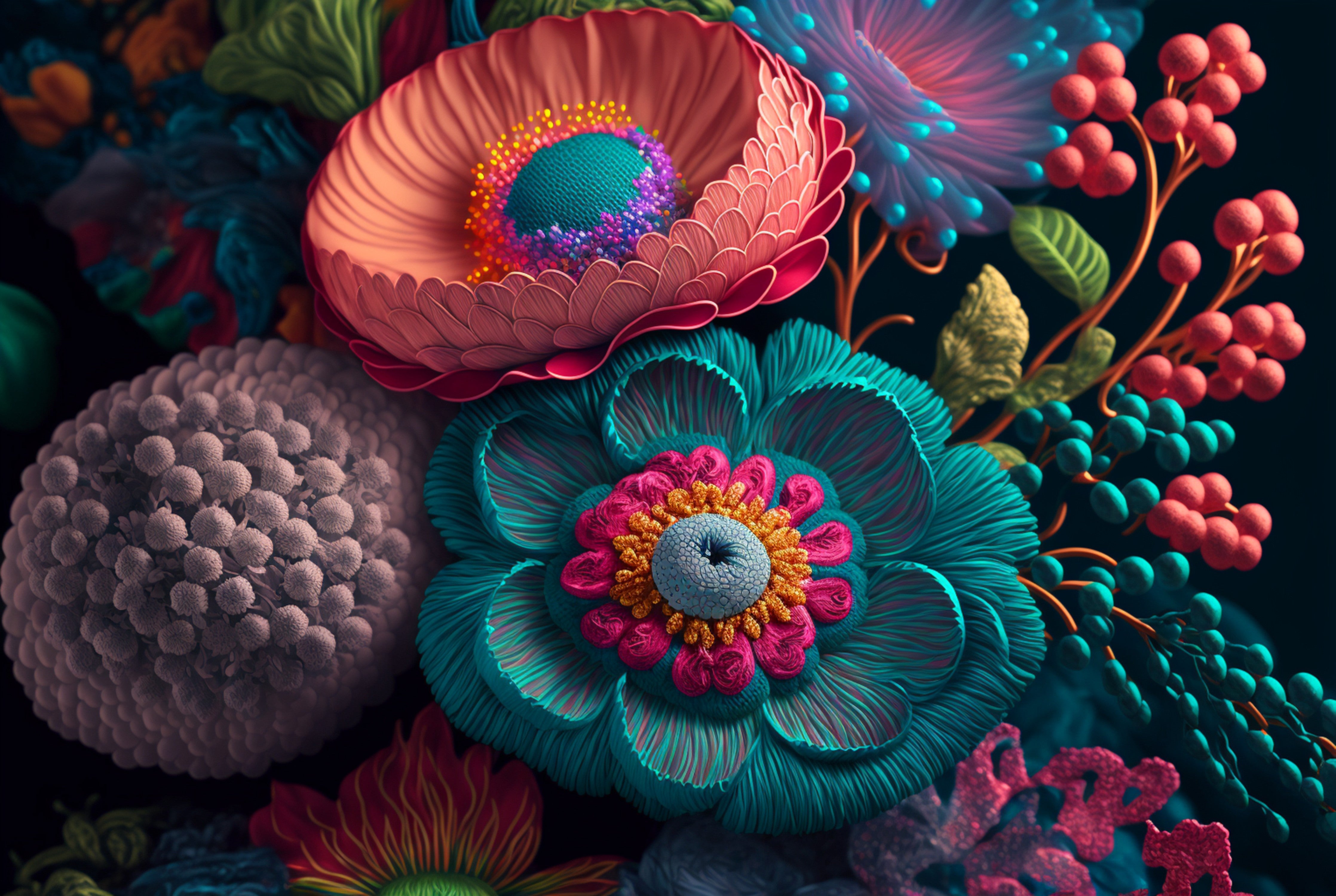 WC-Rückwand-Florale 3D-Kunst in lebendigen Farben