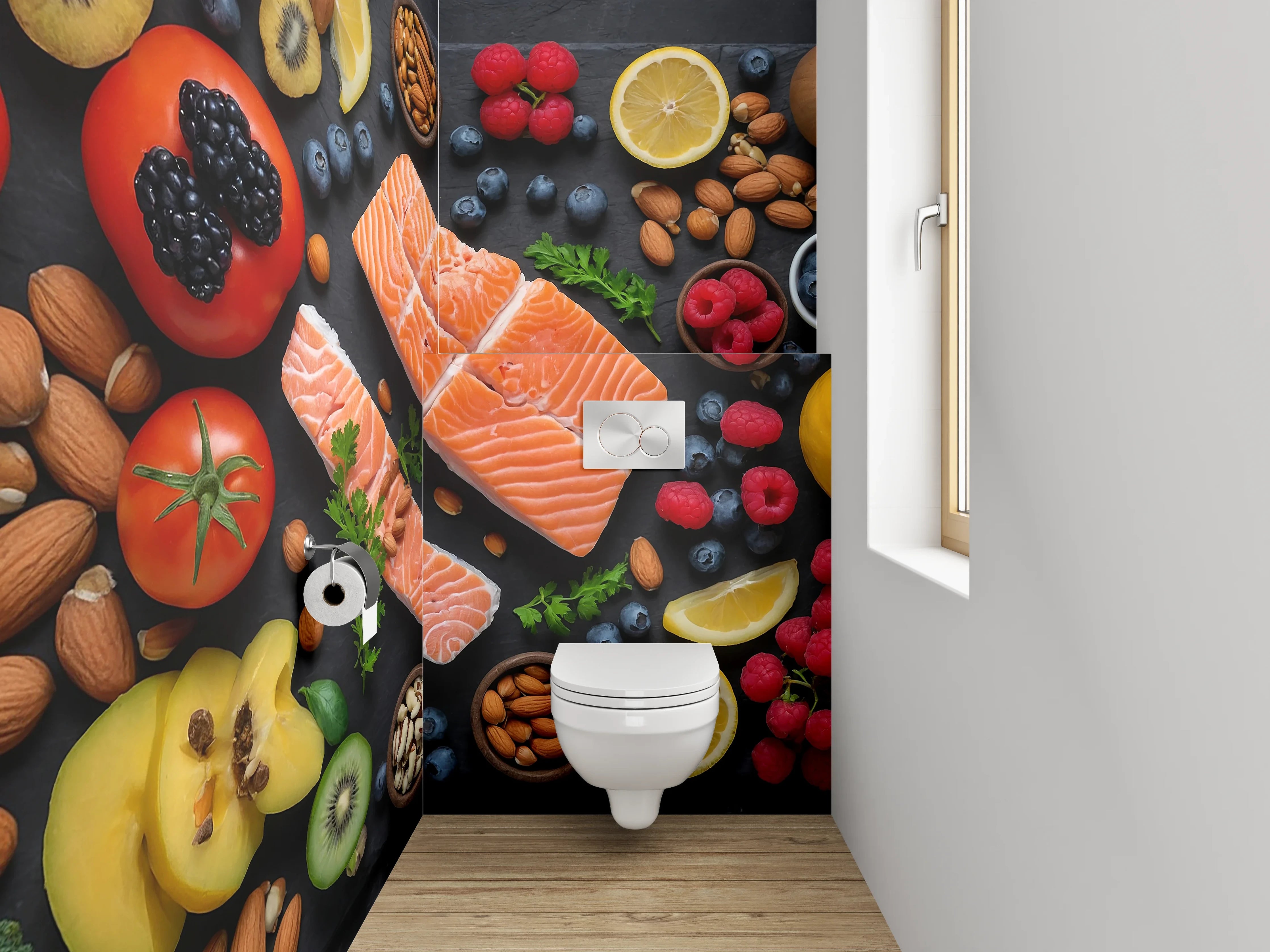 WC-Rückwand - Frische Zutaten – Bunte Vielfalt