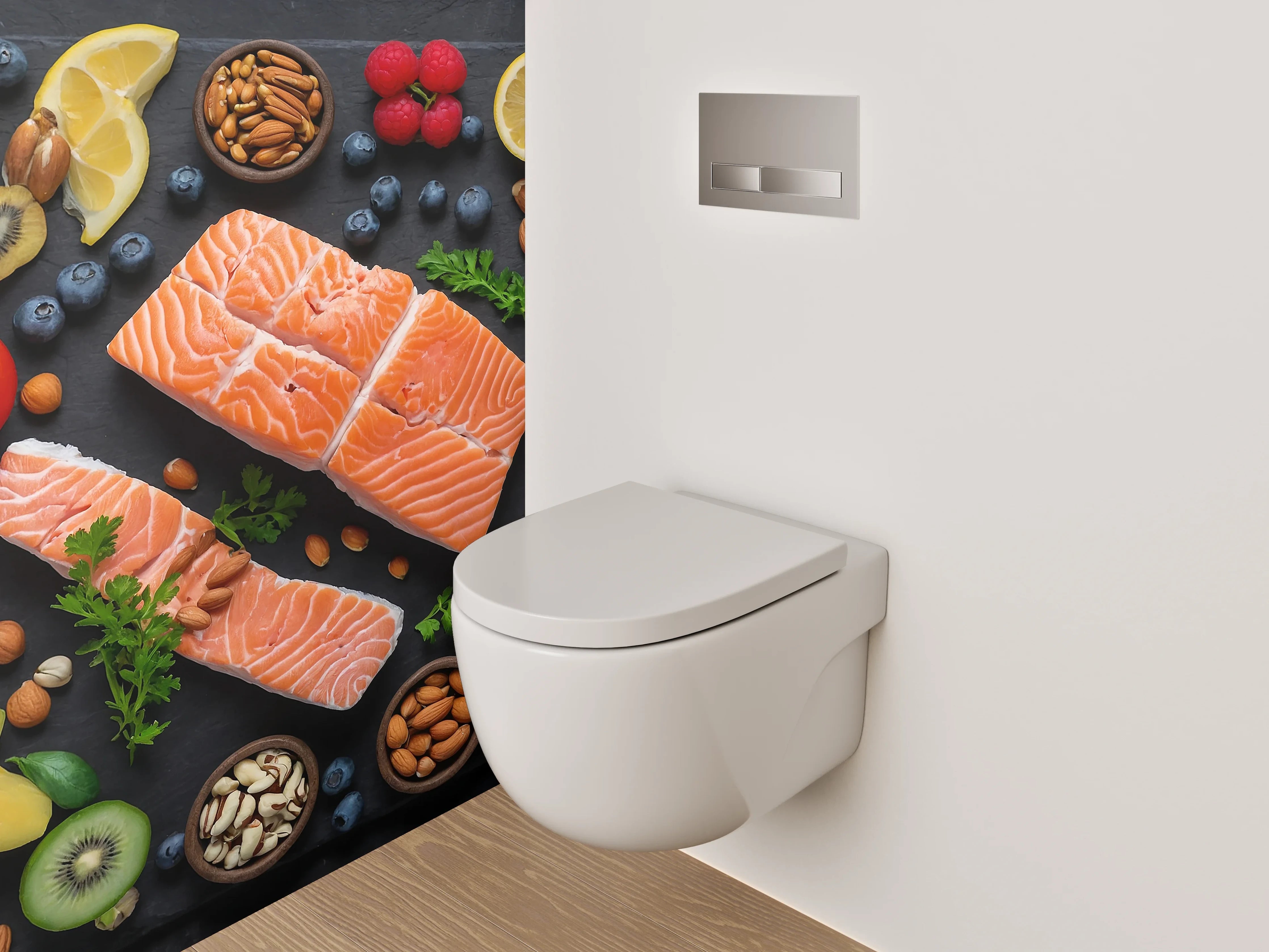 WC-Rückwand - Frische Zutaten – Bunte Vielfalt