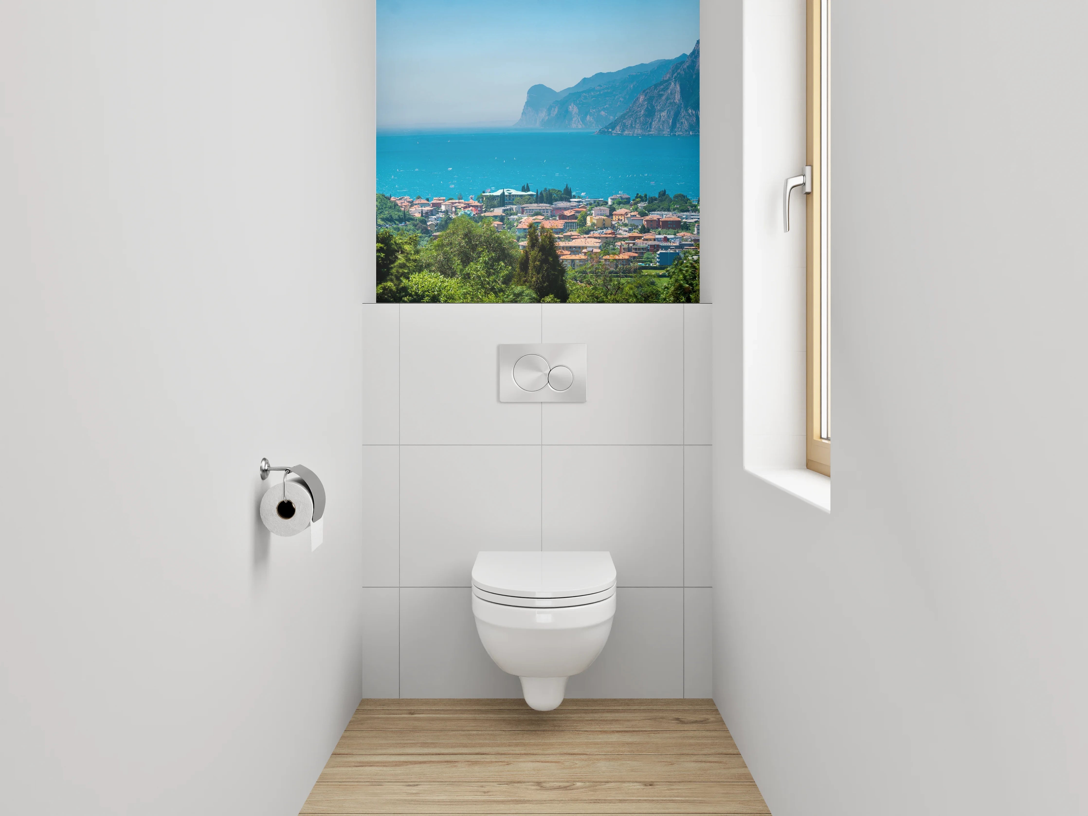 WC-Rückwand - Gardasee Panorama Naturkulisse