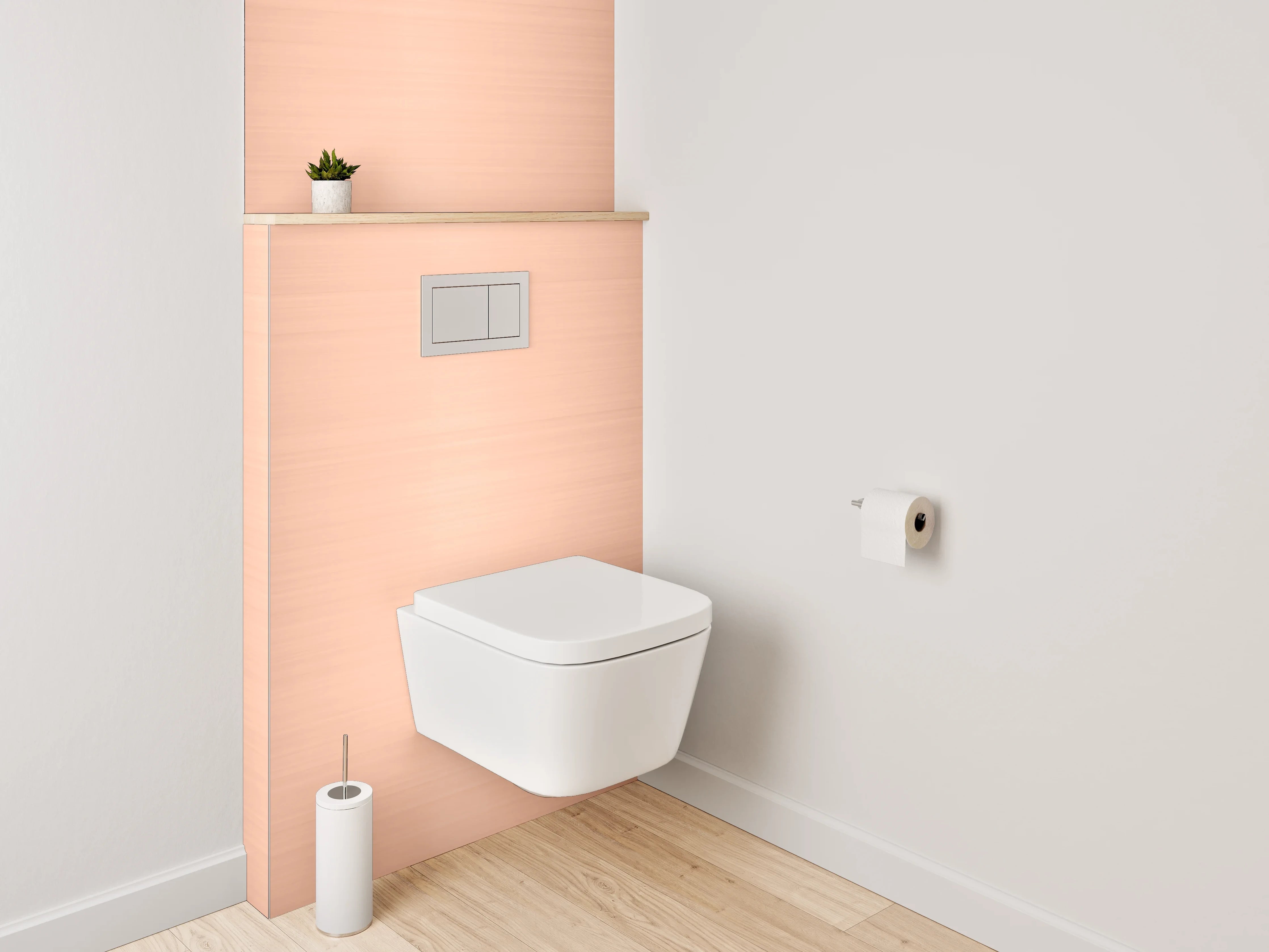 WC-Rückwand - Gebürsteter Kupfereffekt Metallic