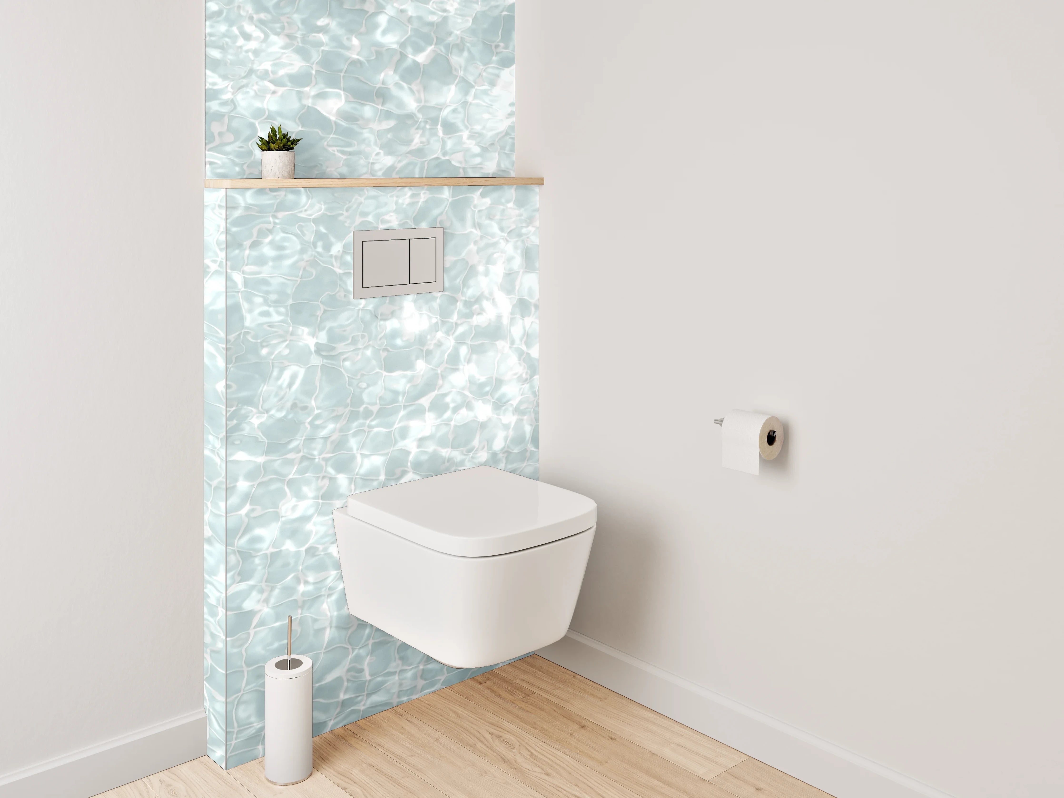 WC-Rückwand - Glitzerndes Wasser Lichtspiel Abstrakt