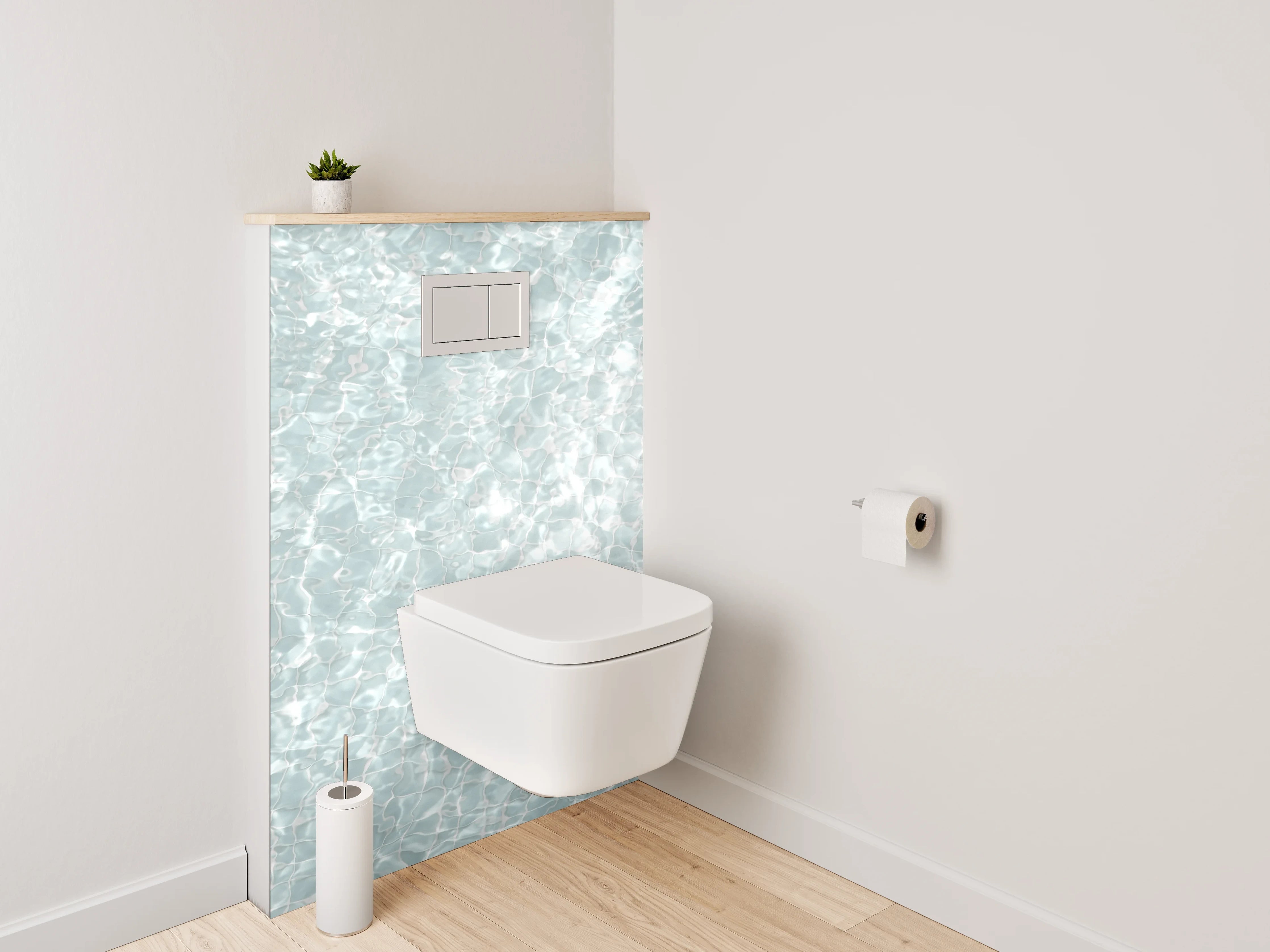 WC-Rückwand - Glitzerndes Wasser Lichtspiel Abstrakt