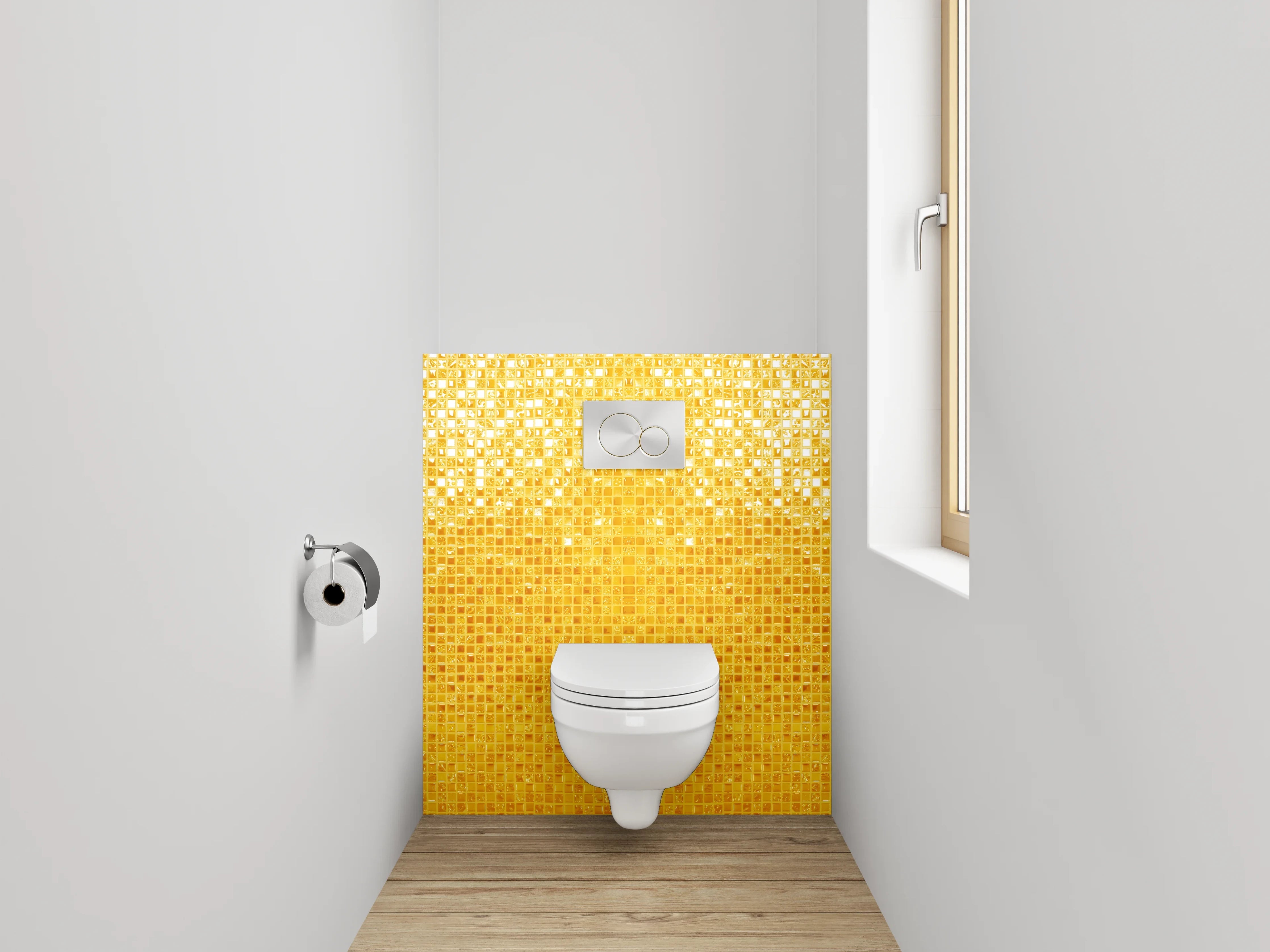 WC-Rückwand - Gold Mosaik Glanzdekor