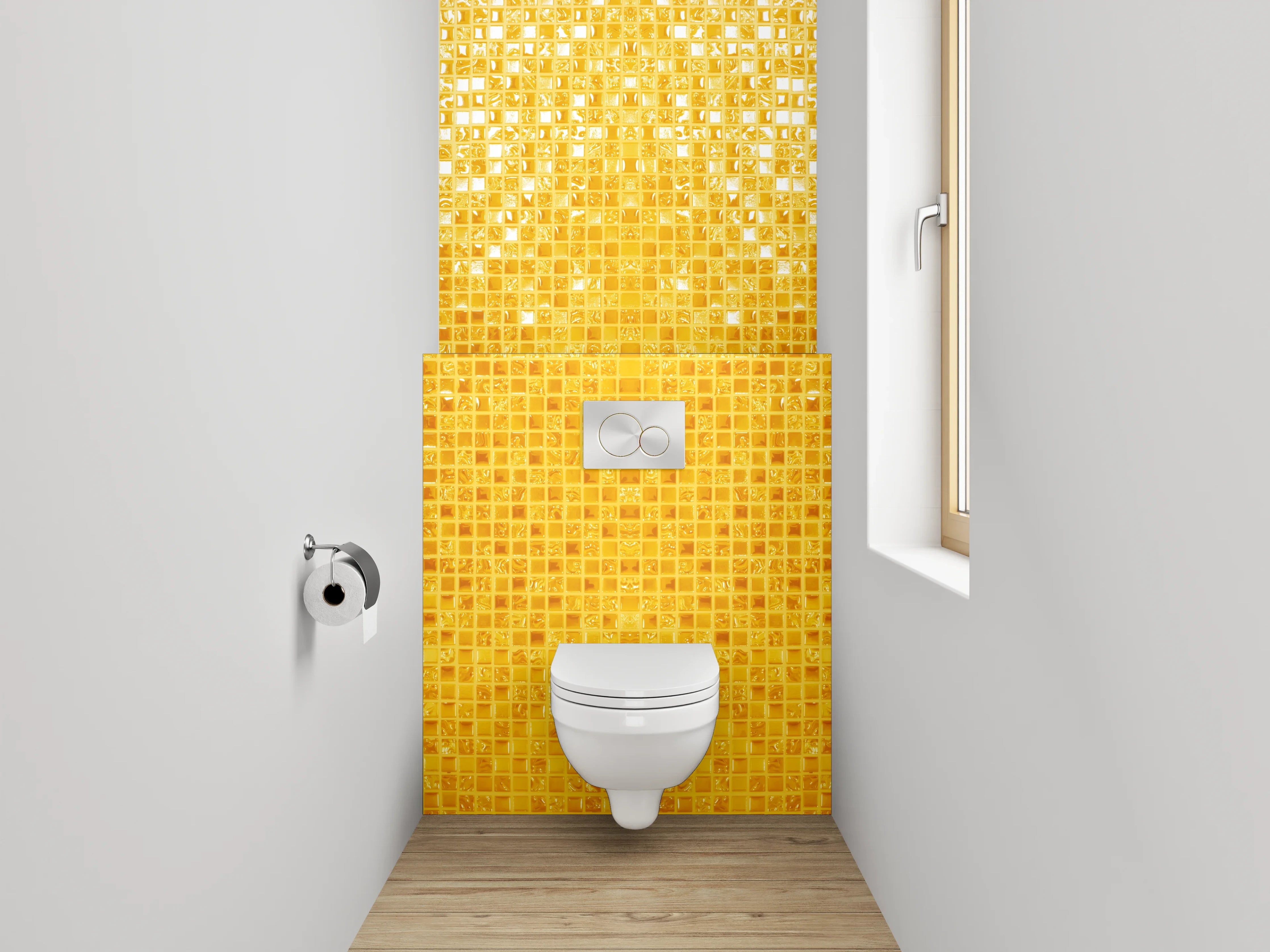 WC-Rückwand - Gold Mosaik Glanzdekor