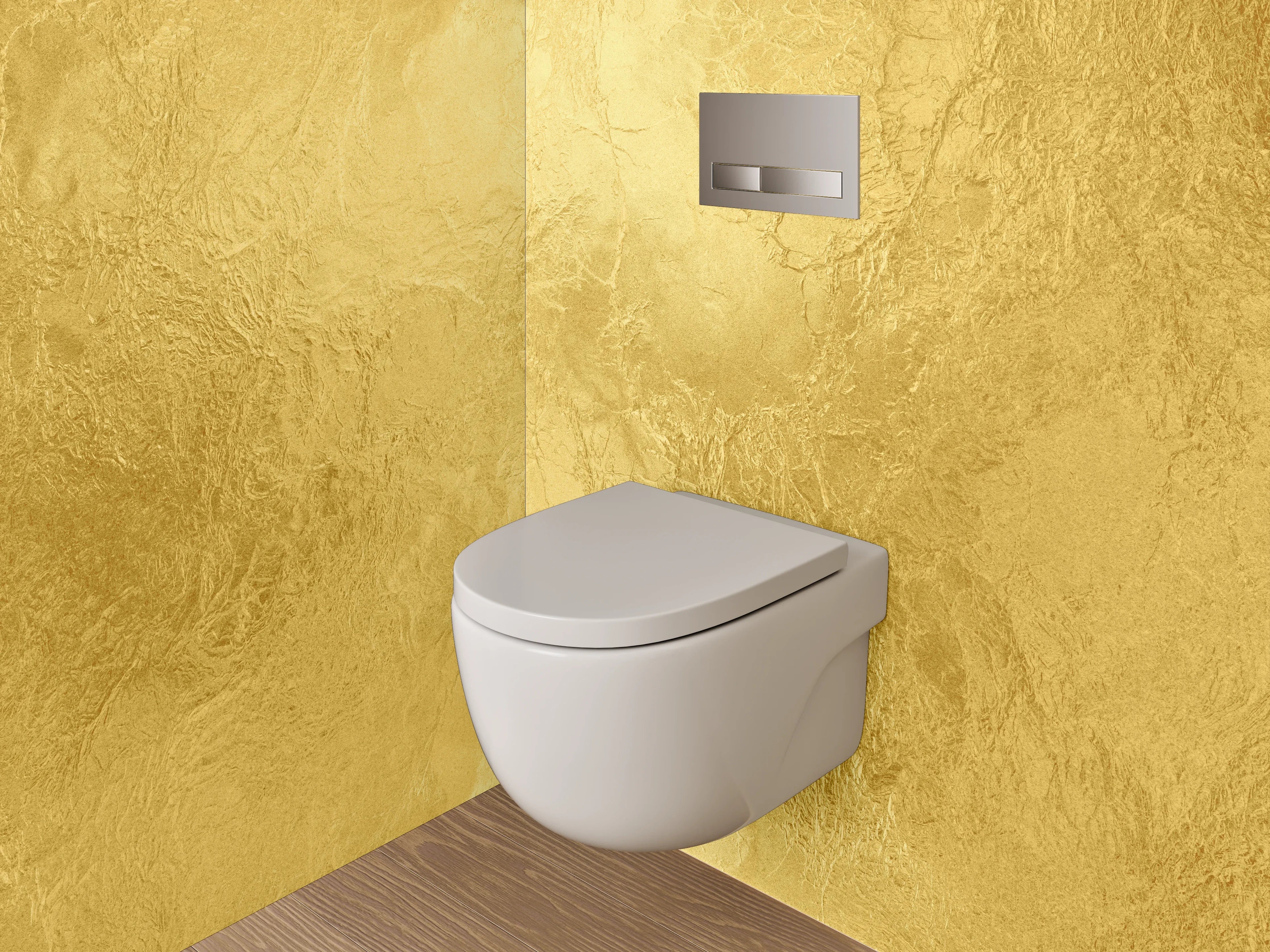 WC-Rückwand - Goldene Marmor-Optik Luxus