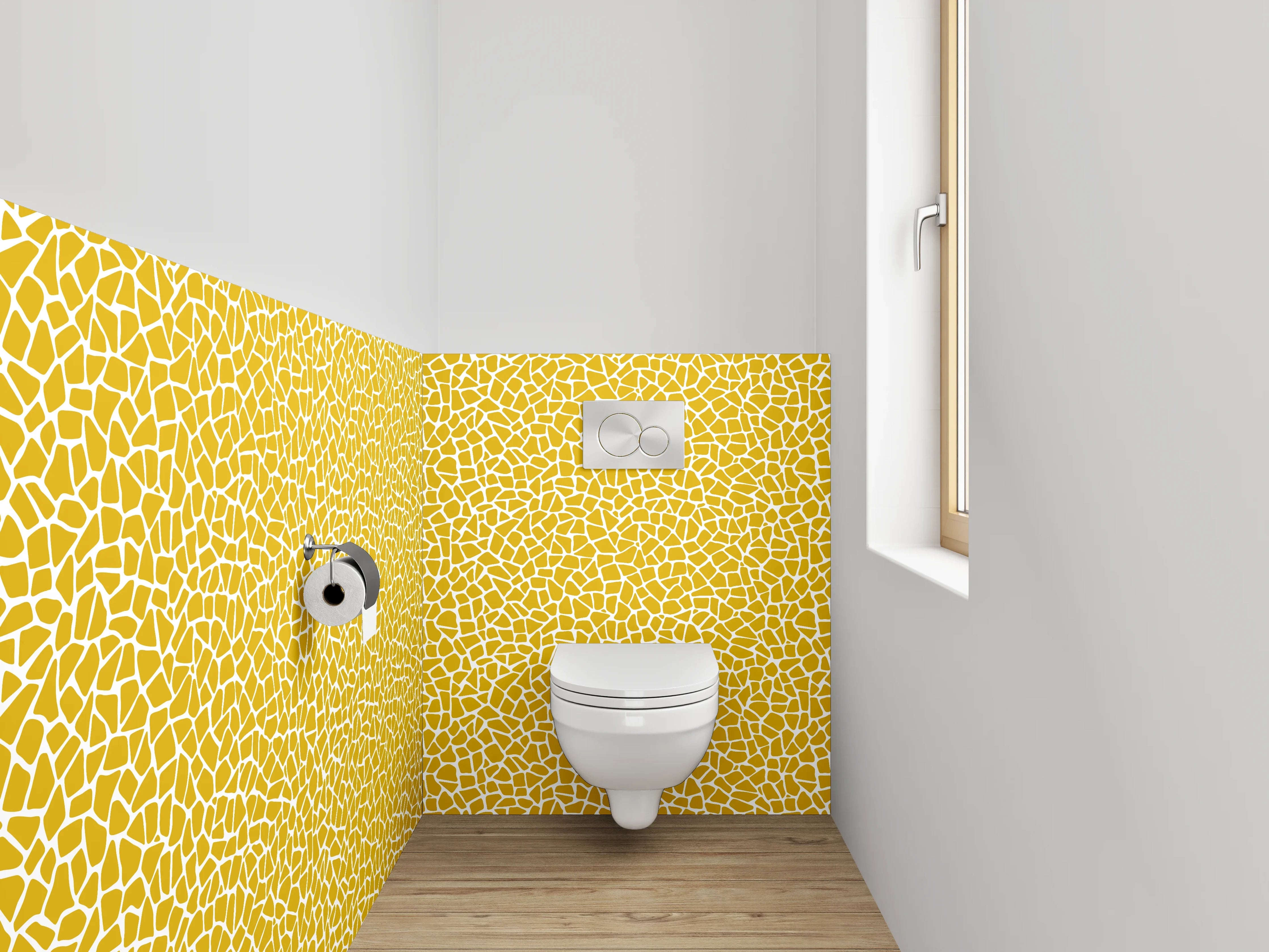 WC-Rückwand - Goldene Mosaik Struktur Muster