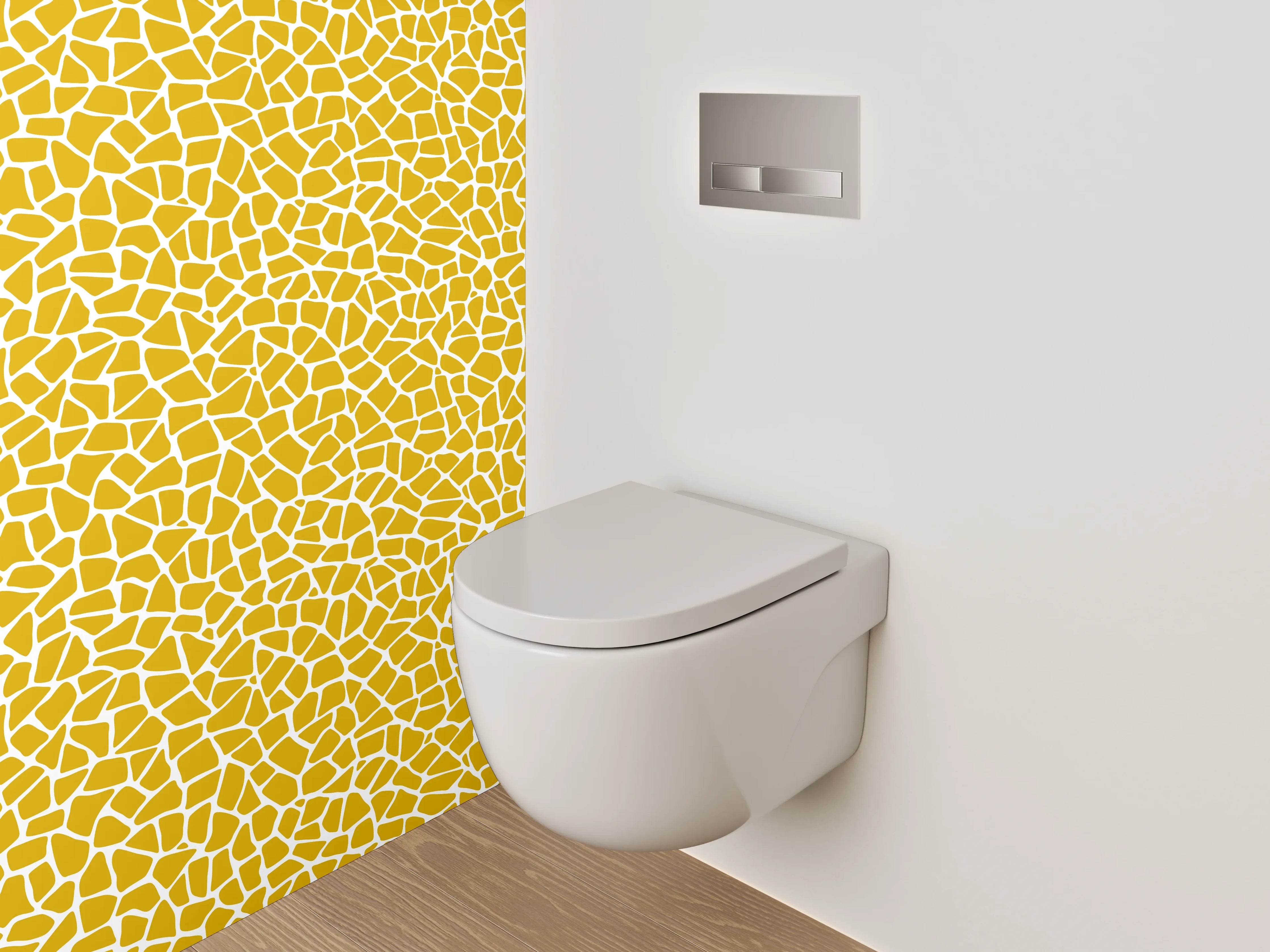 WC-Rückwand - Goldene Mosaik Struktur Muster